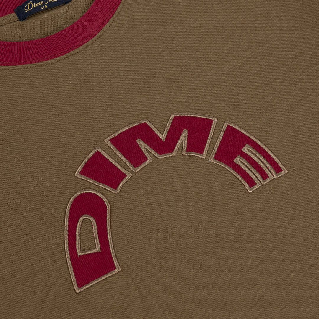 Dime MTL Arch Ringer T - Shirt – Brown