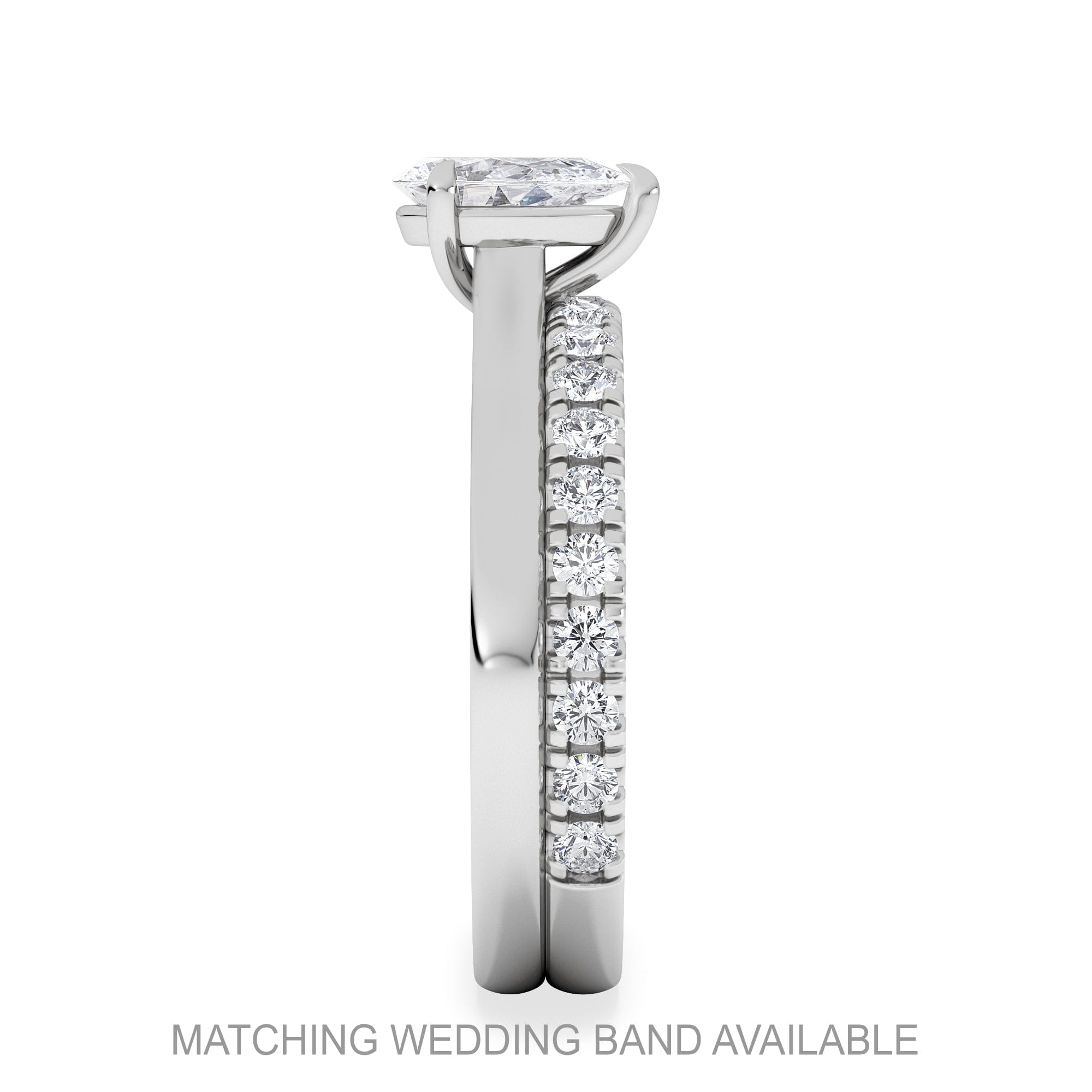 Diamond Amora Pear 0.50ct Lab Diamond Engagement Ring F/VS Set in Platinum
