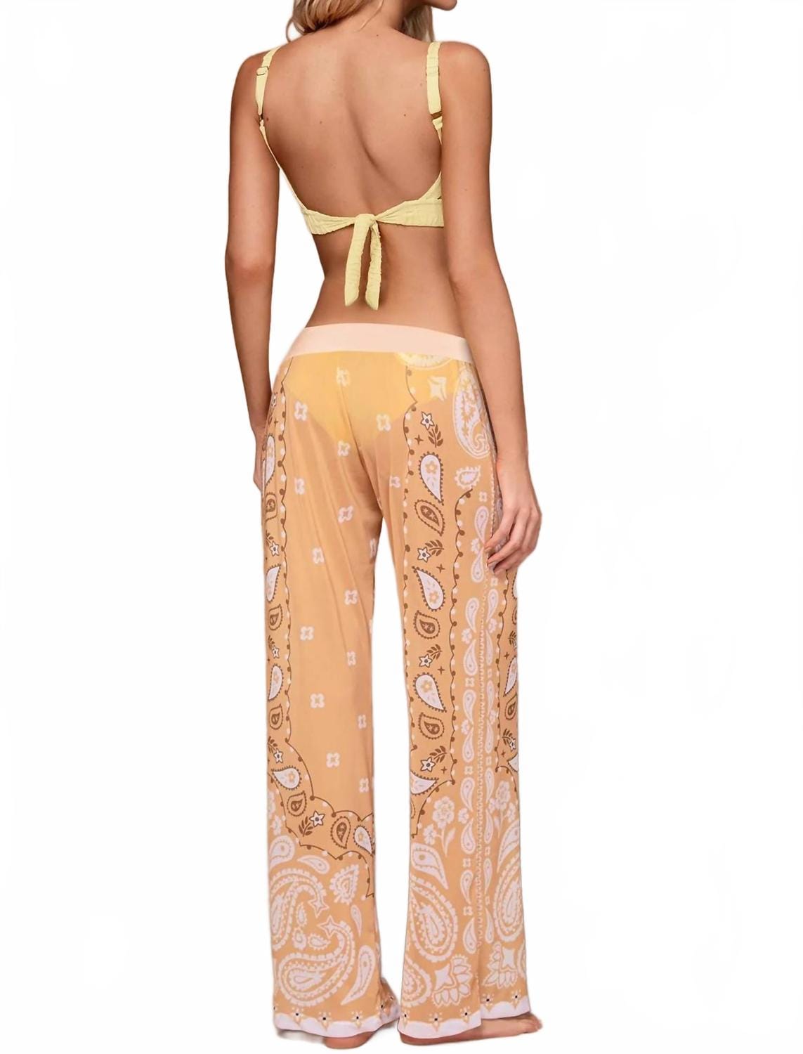Yellow Violet Oasis Wide Leg Pants In Yellow