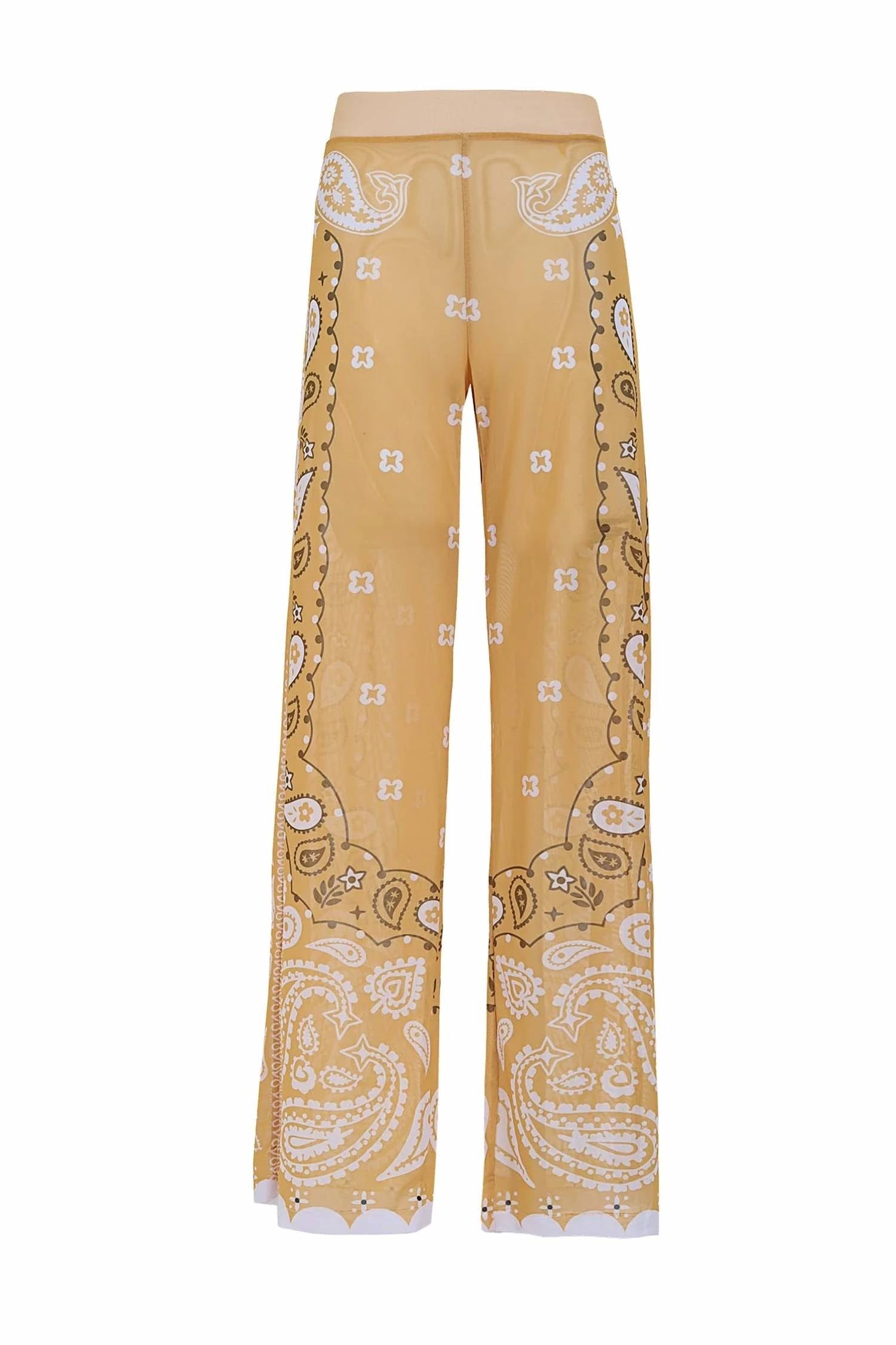 Yellow Violet Oasis Wide Leg Pants In Yellow