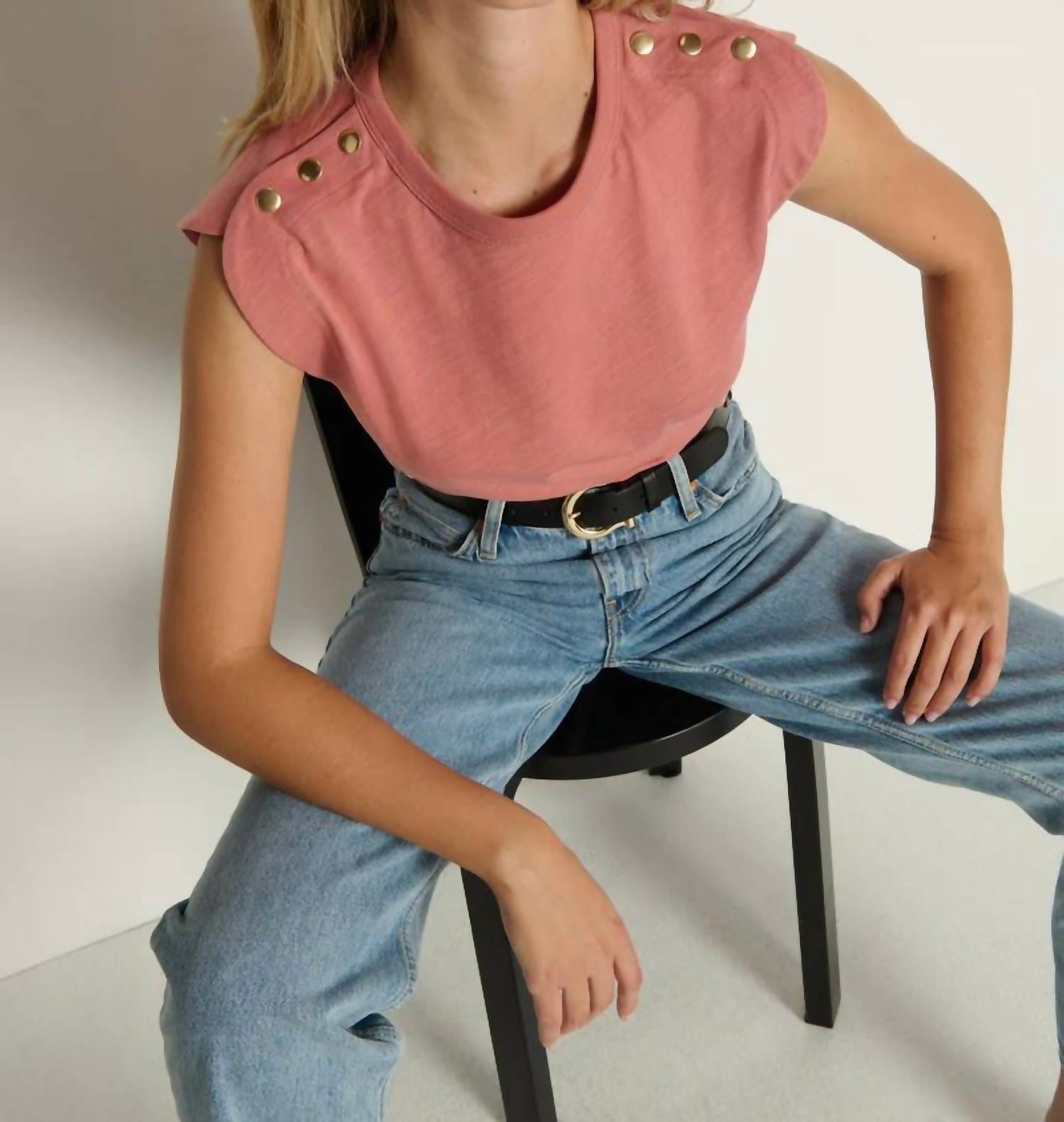 ROSEWOOD Michaela T-Shirt In Rosewood