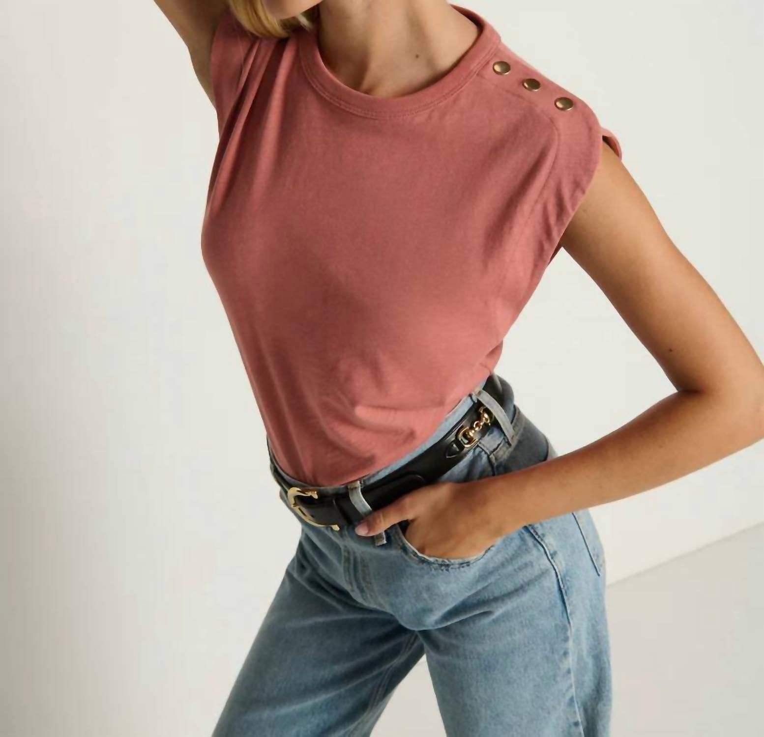 ROSEWOOD Michaela T-Shirt In Rosewood