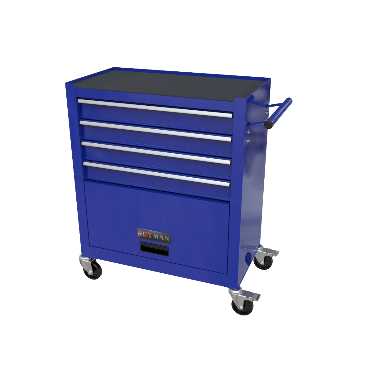 Drawer Streamdale 4 - Drawer Rolling Tool Box with Tools, Blue (24.4")