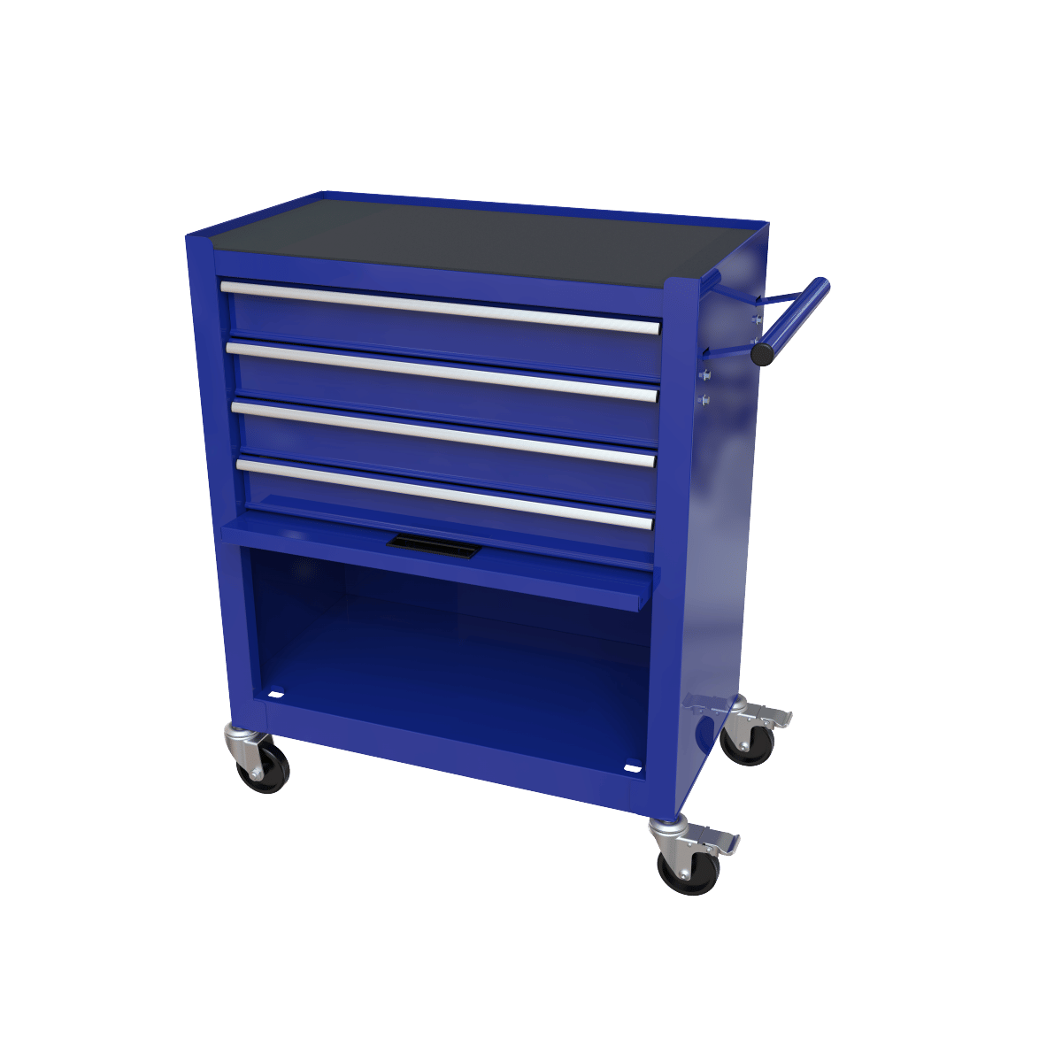 Drawer Streamdale 4 - Drawer Rolling Tool Box with Tools, Blue (24.4")