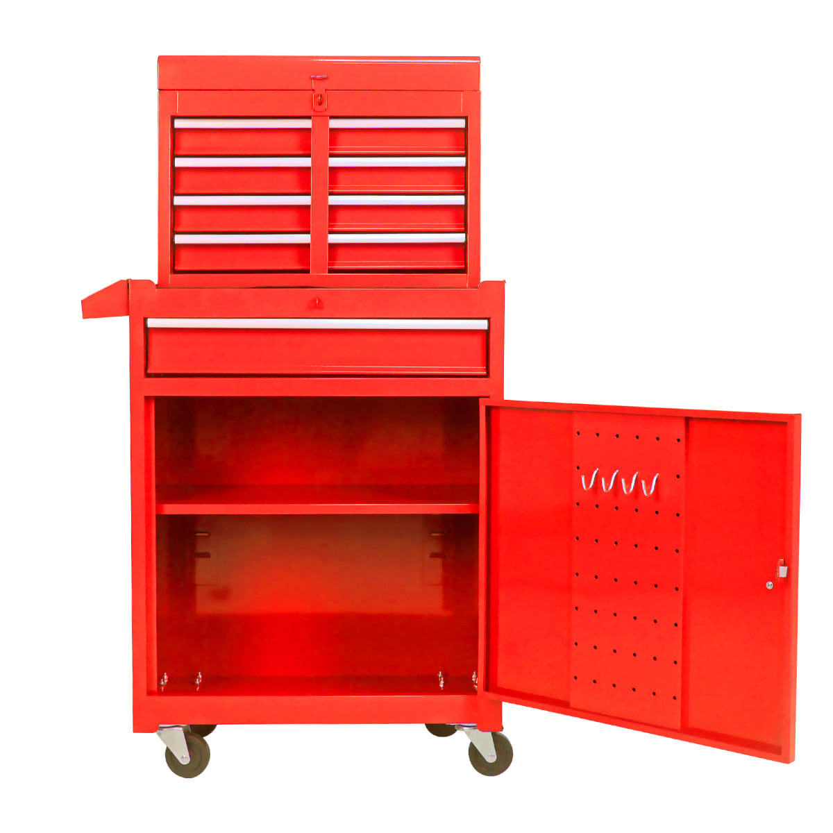 Drawer Streamdale Rolling 5 - Drawer Tool Chest with Detachable Top Box & Lockable Wheels (Red)