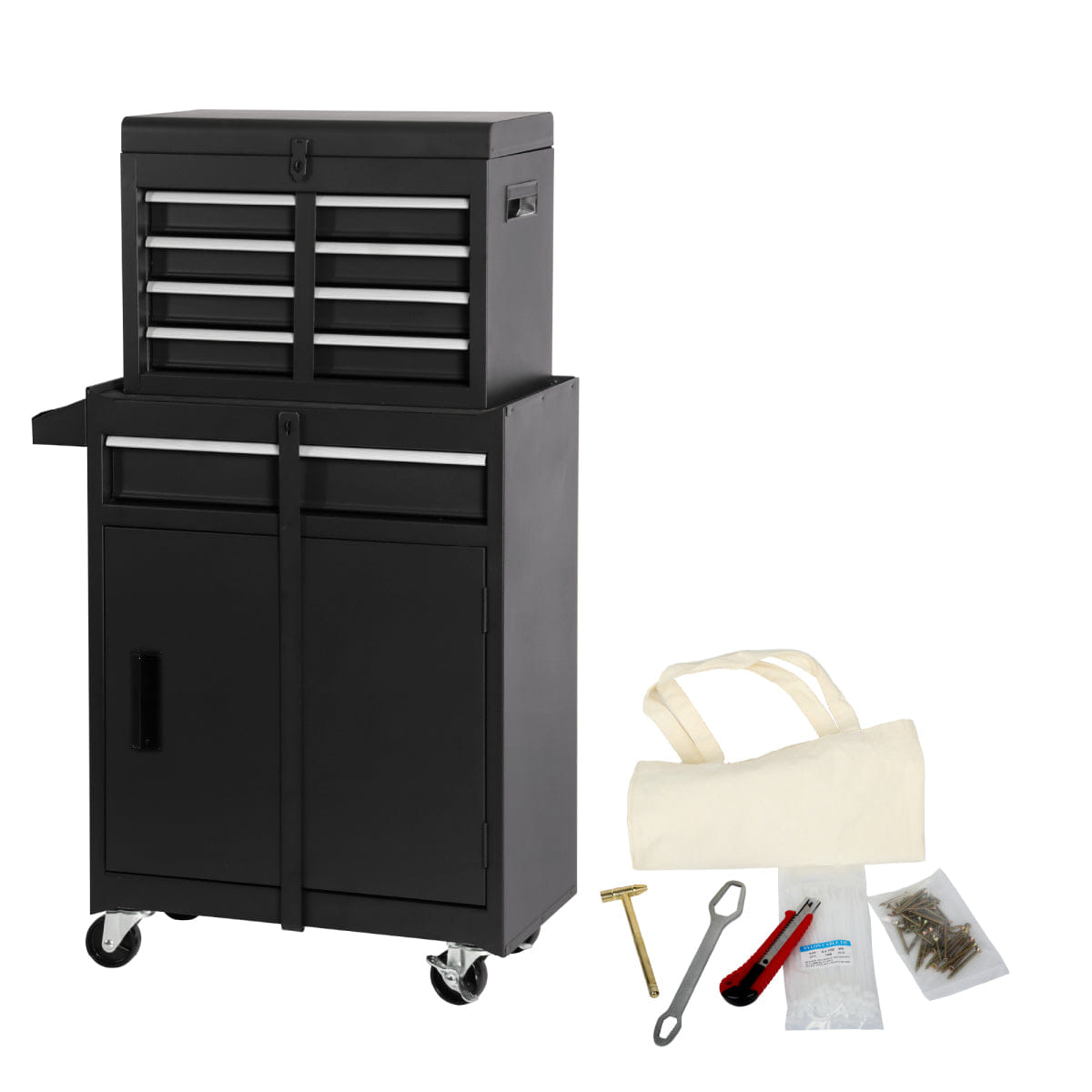 Drawer Streamdale 5 - Drawer Rolling Tool Chest & Cabinet with 154 - Piece Tool Set