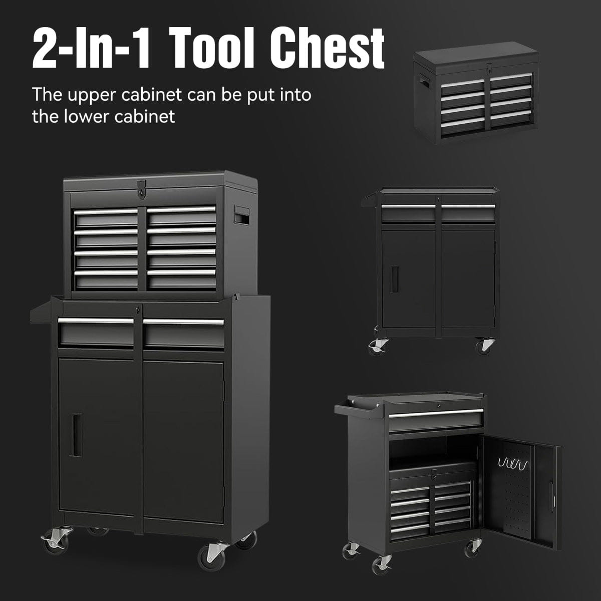 Drawer Streamdale 5 - Drawer Rolling Tool Chest & Cabinet with 154 - Piece Tool Set