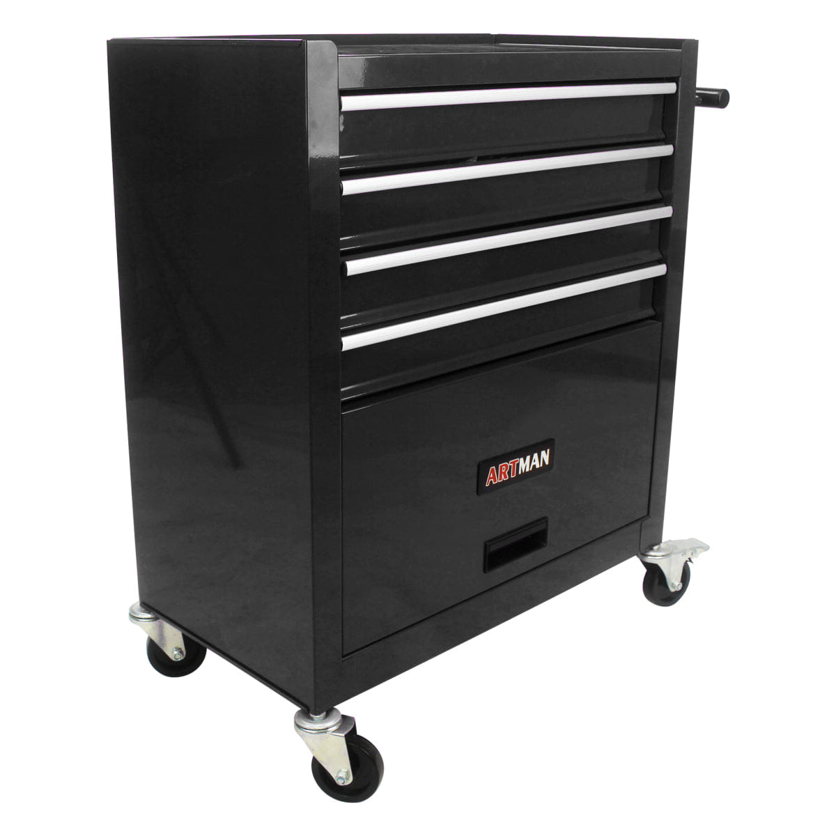 Drawer Streamdale 4 - Drawer Rolling Tool Box with Tools for Garage, Black