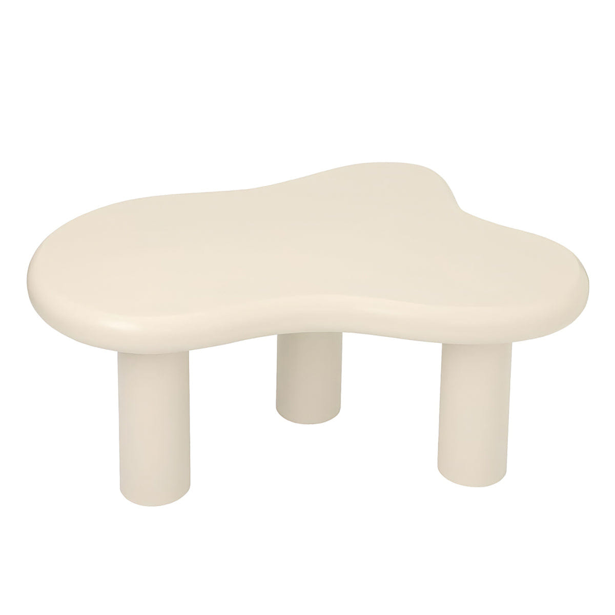 WHITE* Streamdale Modern Cloud Coffee Table with 3 Legs, Cream White