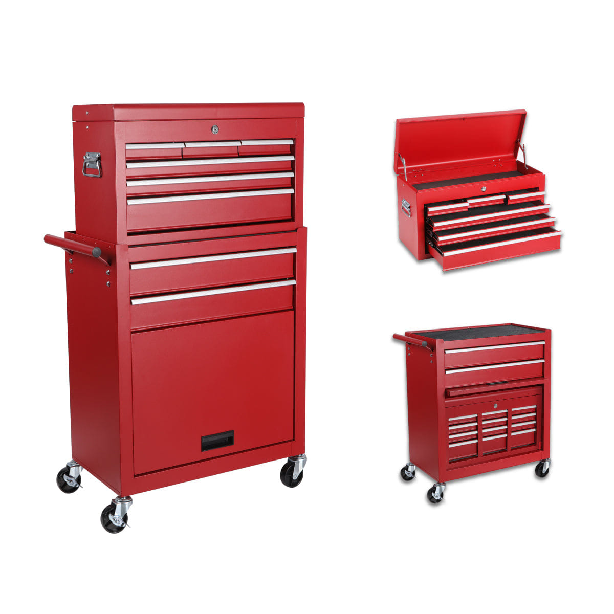 Drawer Streamdale 8 - Drawer Rolling Tool Chest and Cabinet with Detachable Top Box