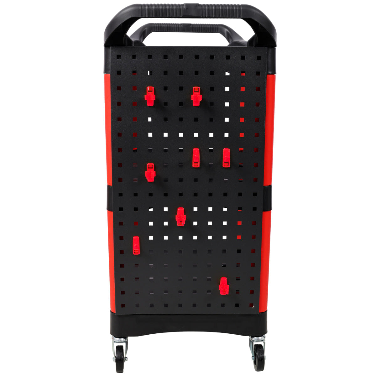 And Streamdale 3 - Tier Rolling Auto Detail Cart with Bucket, Tools, and Wheels, Red & Black