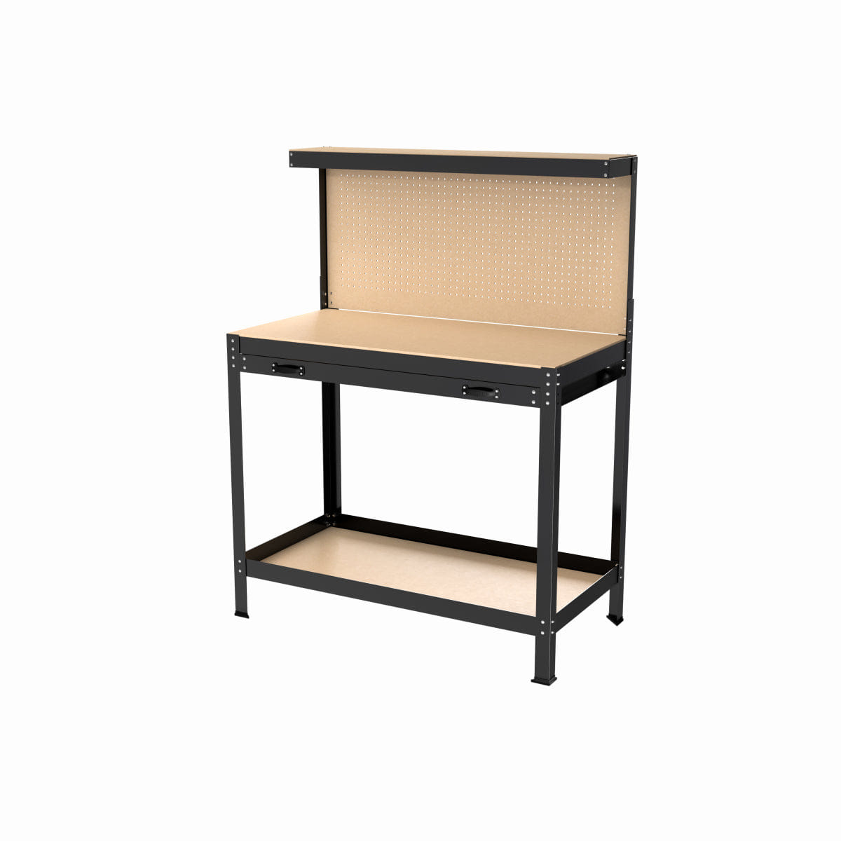 And Streamdale 63" Tool Cabinet Workbench with Drawers and Pegboard