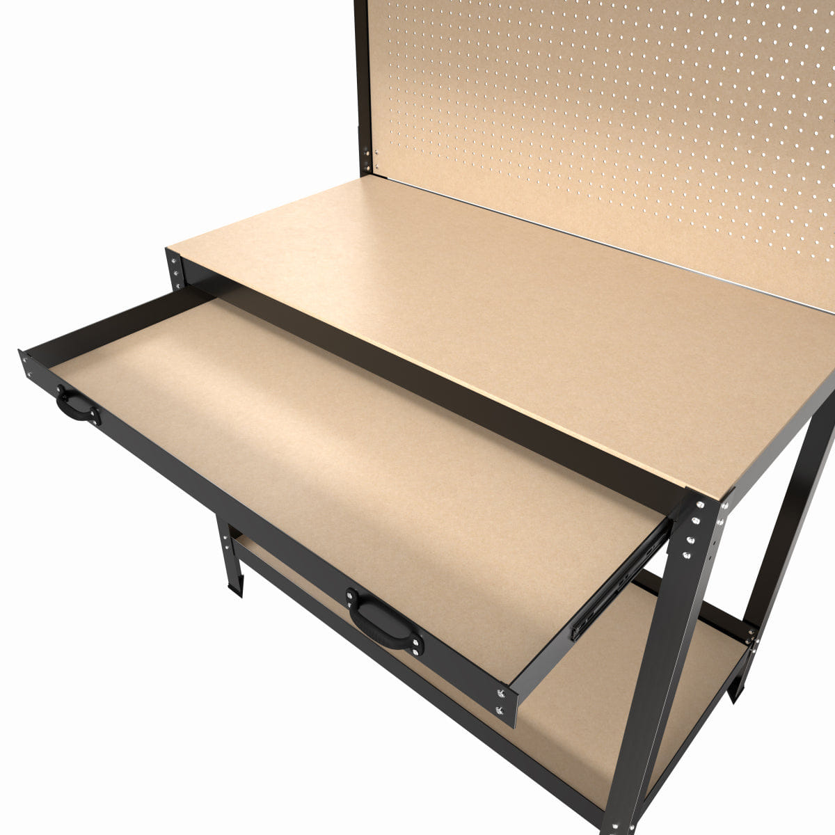 And Streamdale 63" Tool Cabinet Workbench with Drawers and Pegboard