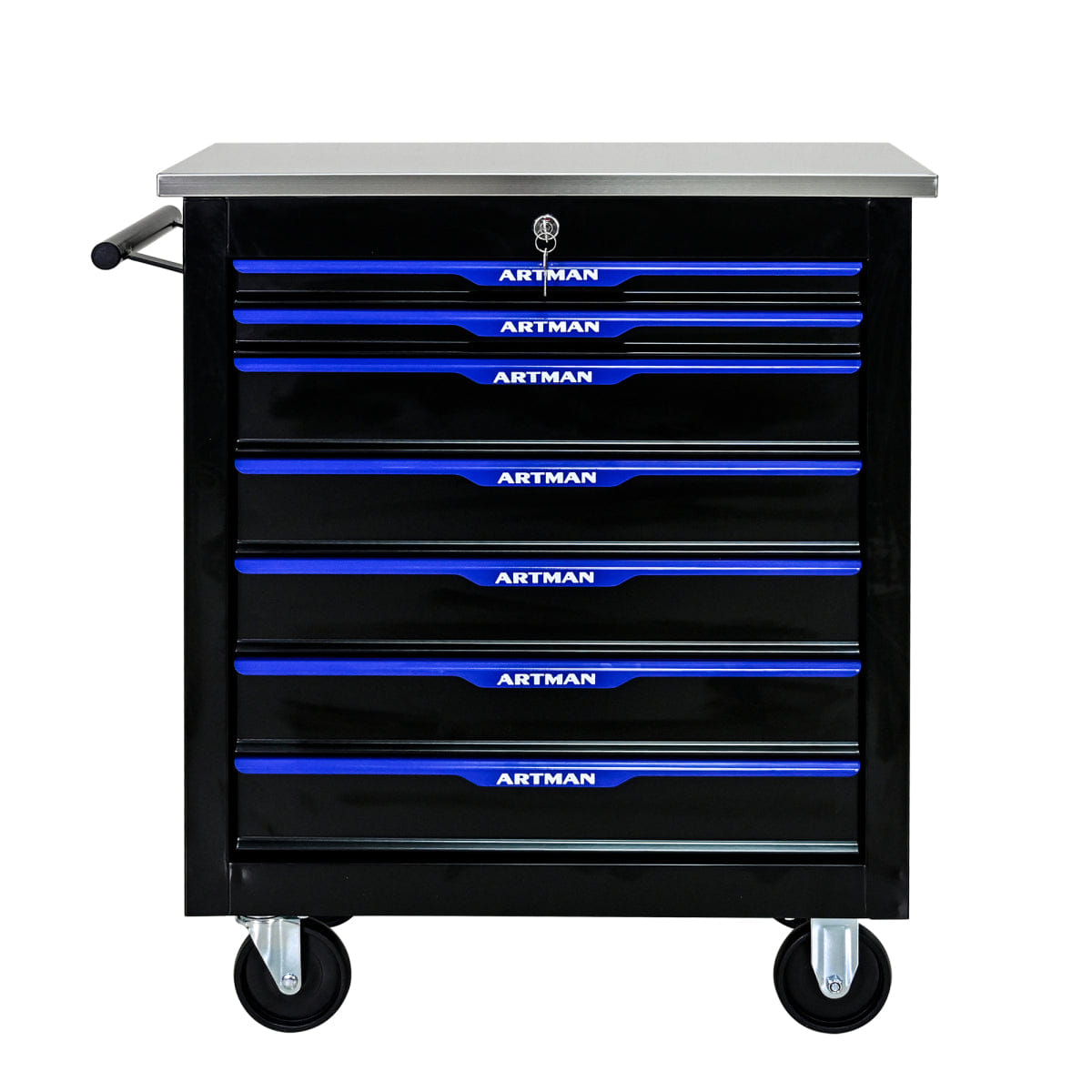 Drawer Streamdale ARTMAN 7 - Drawer Rolling Tool Trolley with Stainless Steel Countertop
