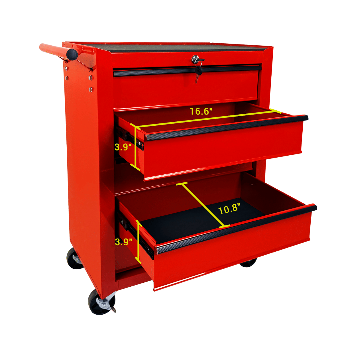Drawer Streamdale Rolling Metal 5 - Drawer Tool Chest Cabinet with Ball Bearings - Red