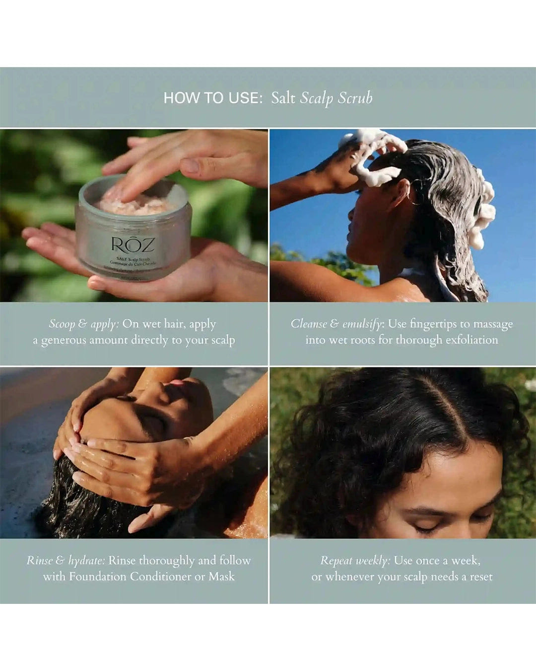 ROZ Salt Scalp Scrub Exfoliating Shampoo