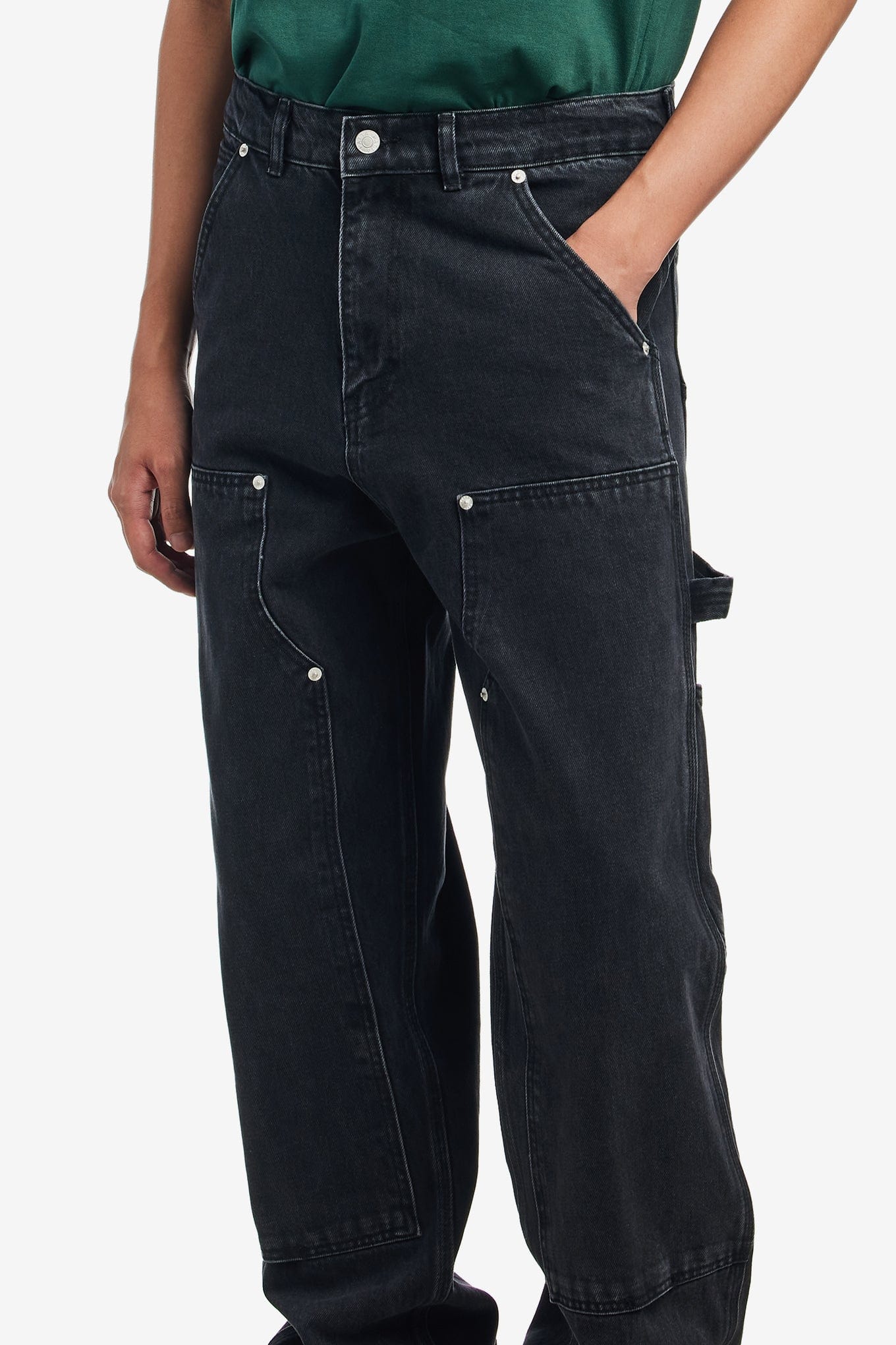 PATTA DOUBLE KNEE CARTOON DENIM PANTS