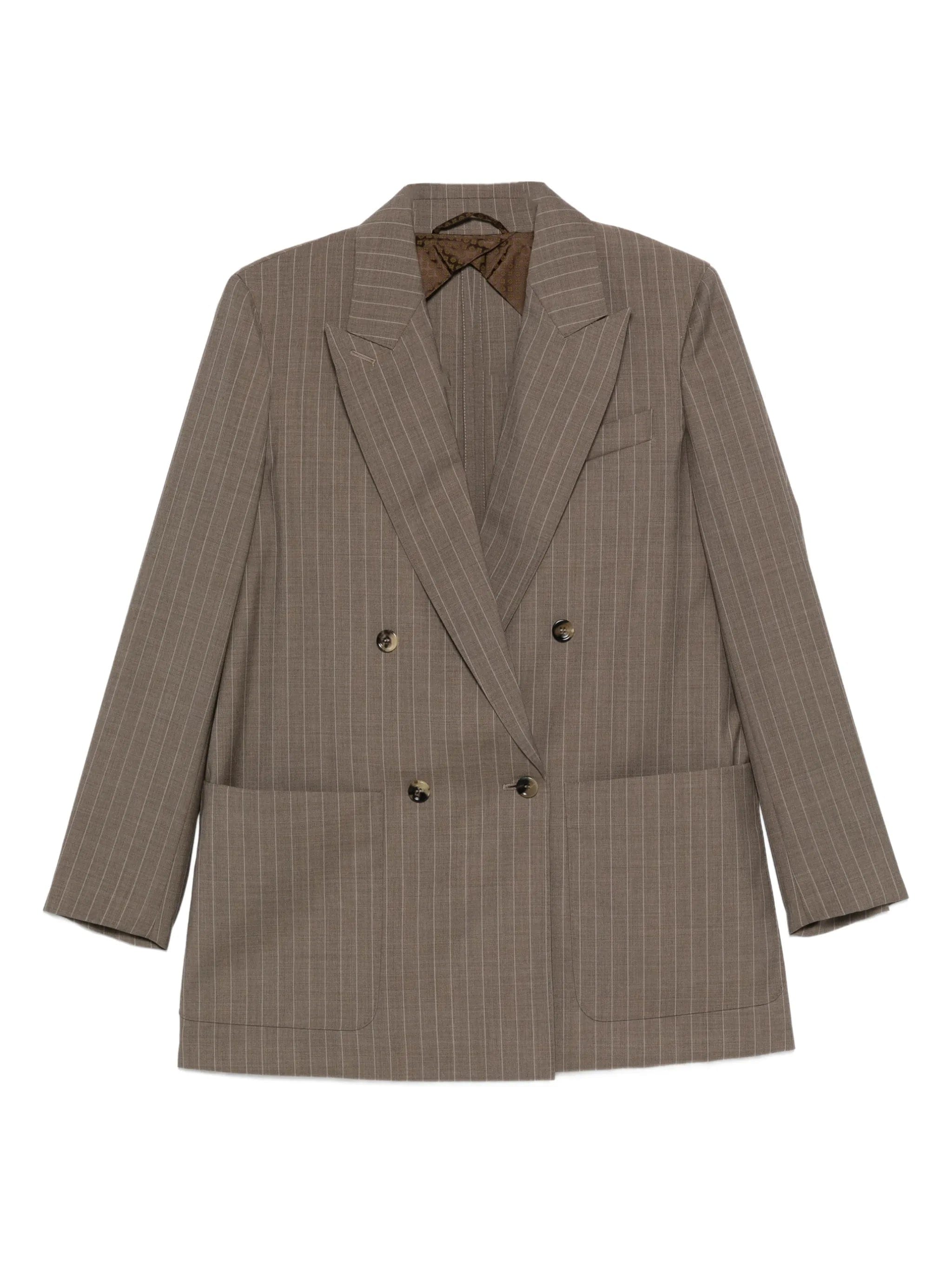 Max Mara Acciaio pinstripe double - breasted blazer