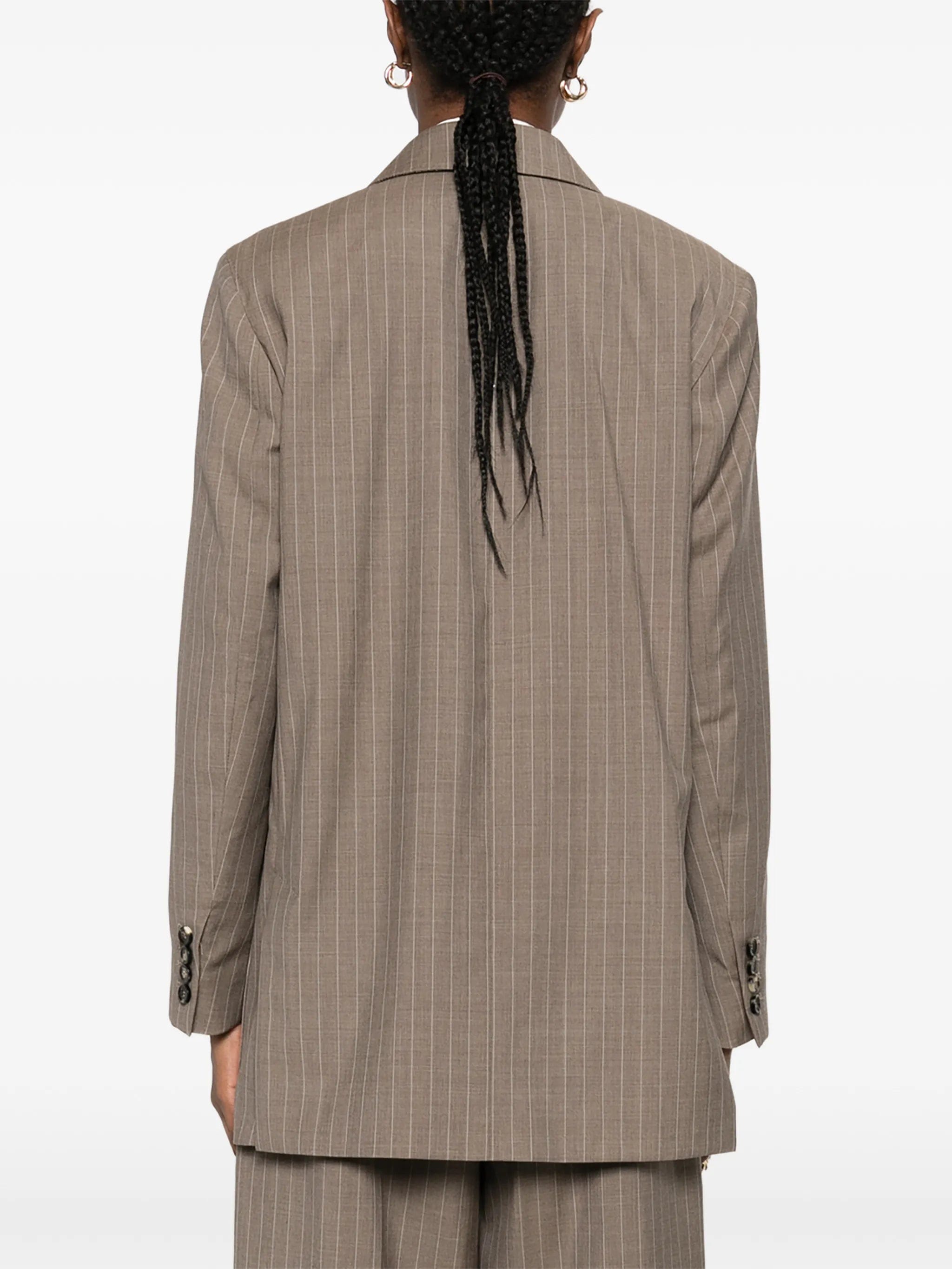 Max Mara Acciaio pinstripe double - breasted blazer
