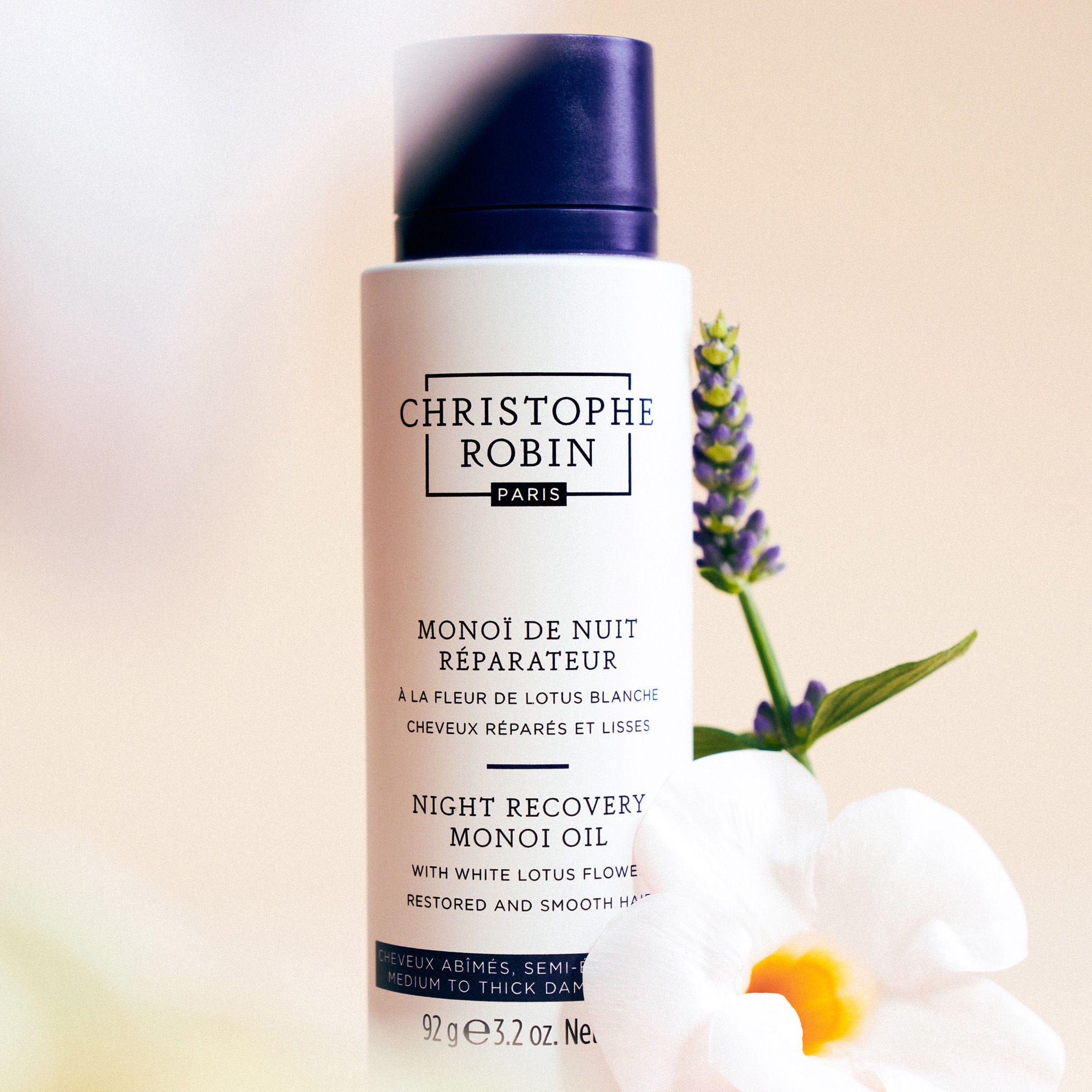 Christophe Robin Night Recovery Monoï Oil with White Lotus Flower