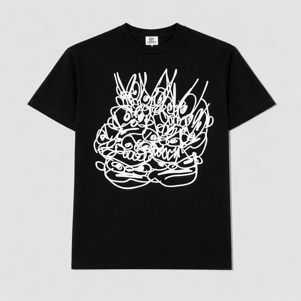 Slam City Skates x Slawn Faces T - Shirt Black