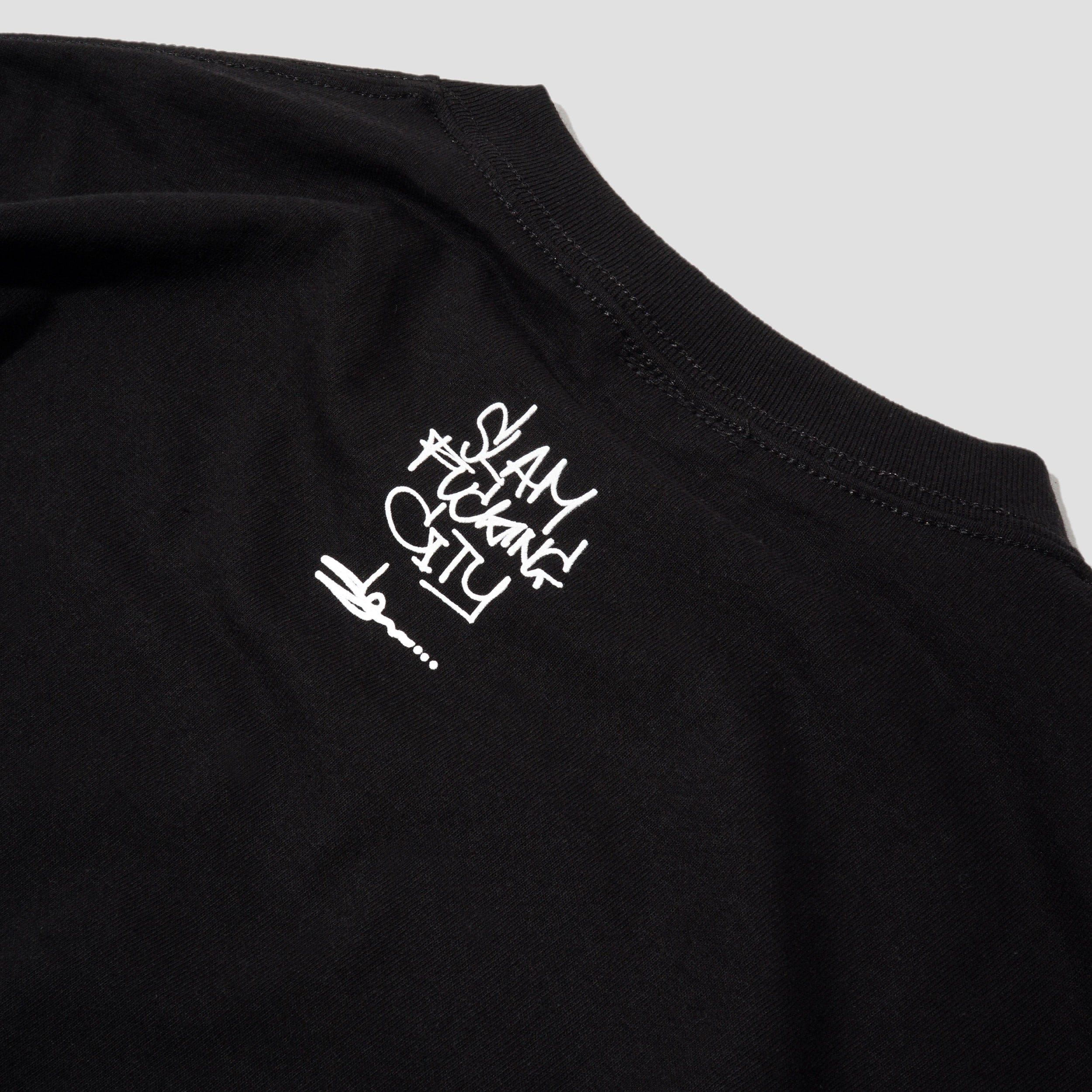 Slam City Skates x Slawn Faces T - Shirt Black