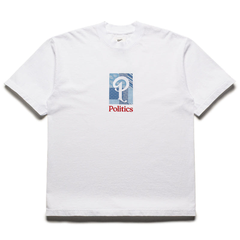 WHITE* Politics Patchwork T-Shirt - White