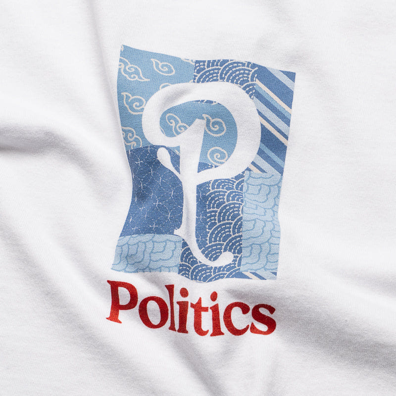 WHITE* Politics Patchwork T-Shirt - White