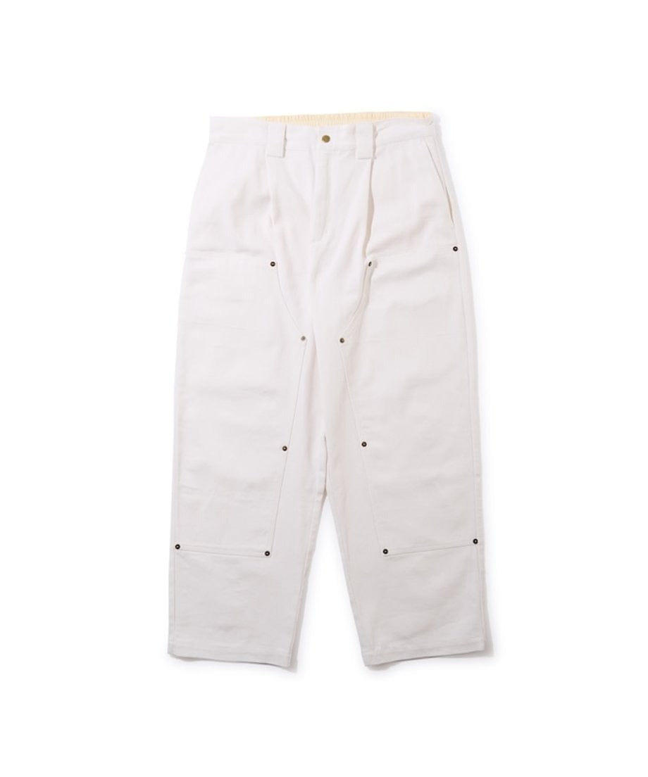 WHITE* Diaspora skateboards Double Knee Comfortable Trousers White