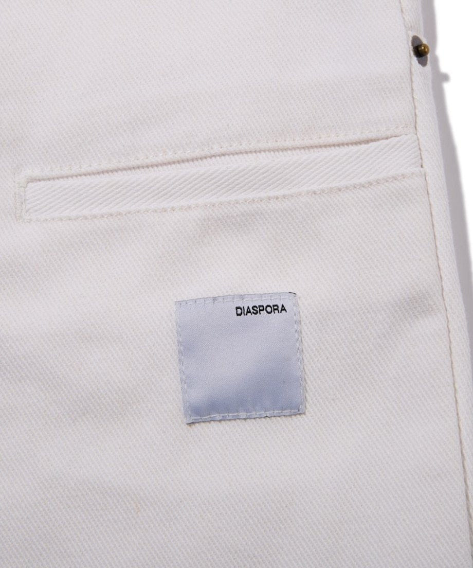 WHITE* Diaspora skateboards Double Knee Comfortable Trousers White
