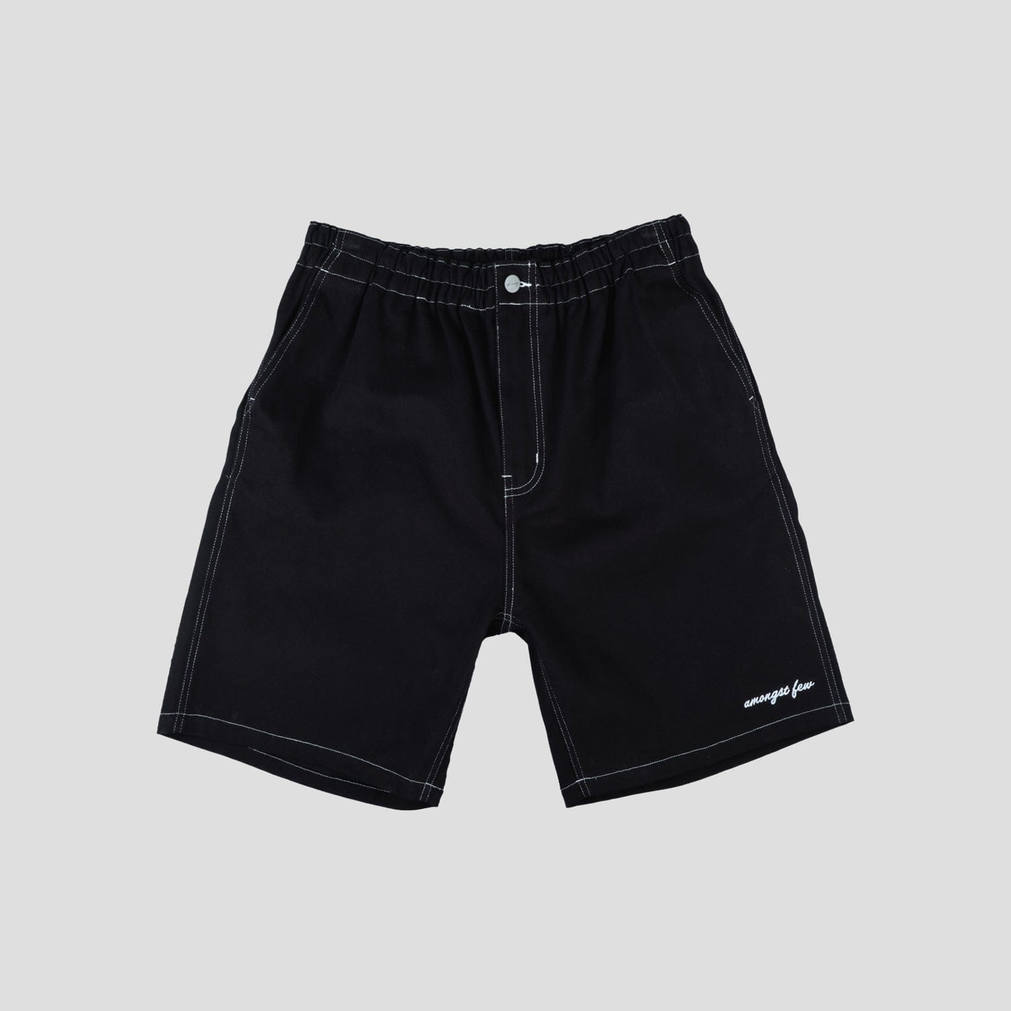 Amongst Few - Oversized Signature Shorts (Black)