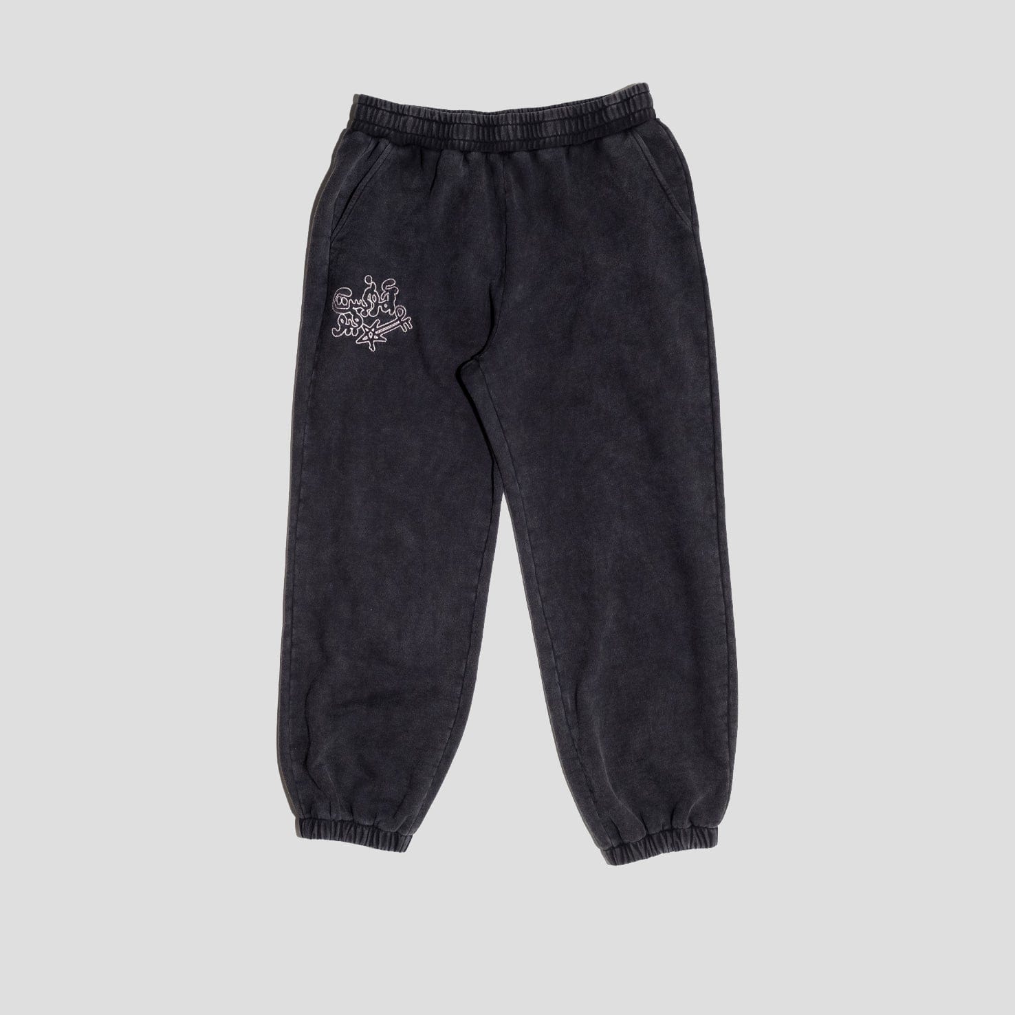 Amongst Few x Precious Trust - Chain Stitch Joggers (Black)