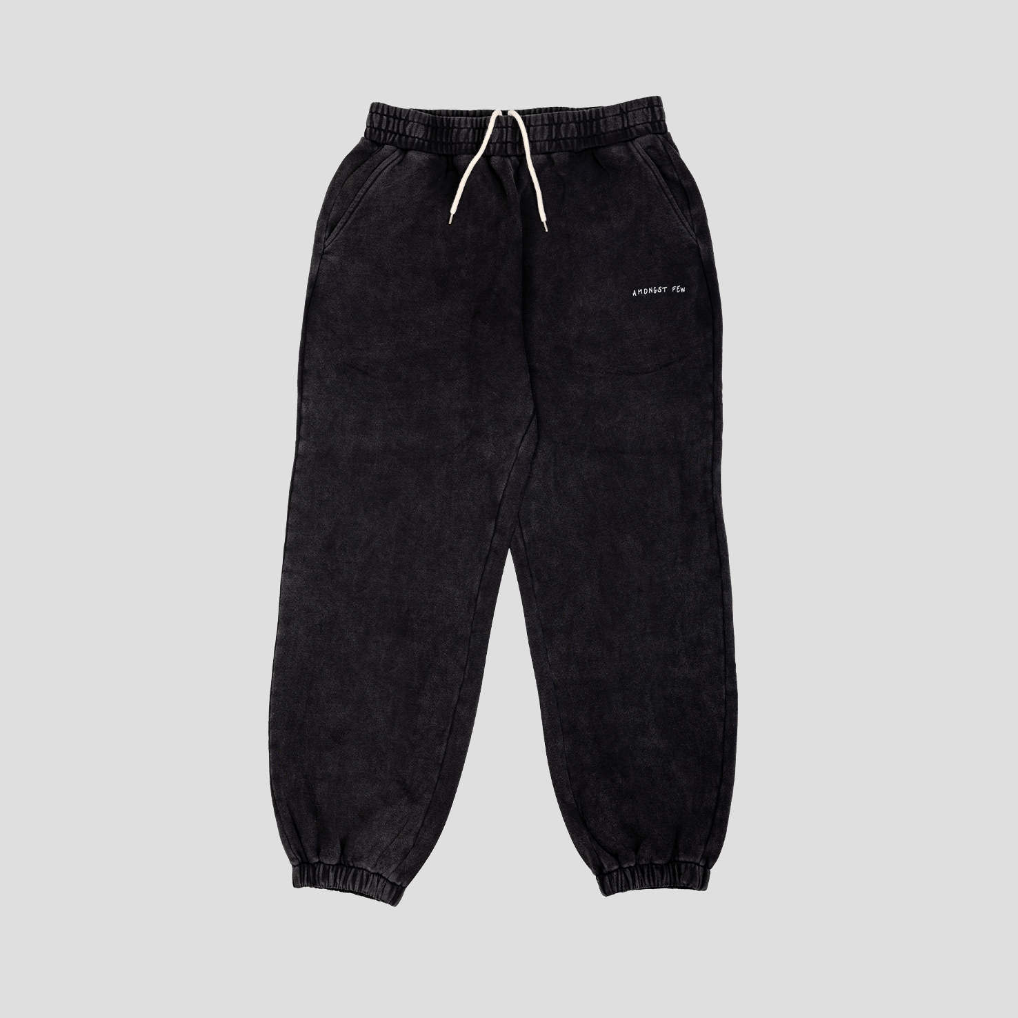 Amongst Few - Toddler Text Joggers (Washed Black)
