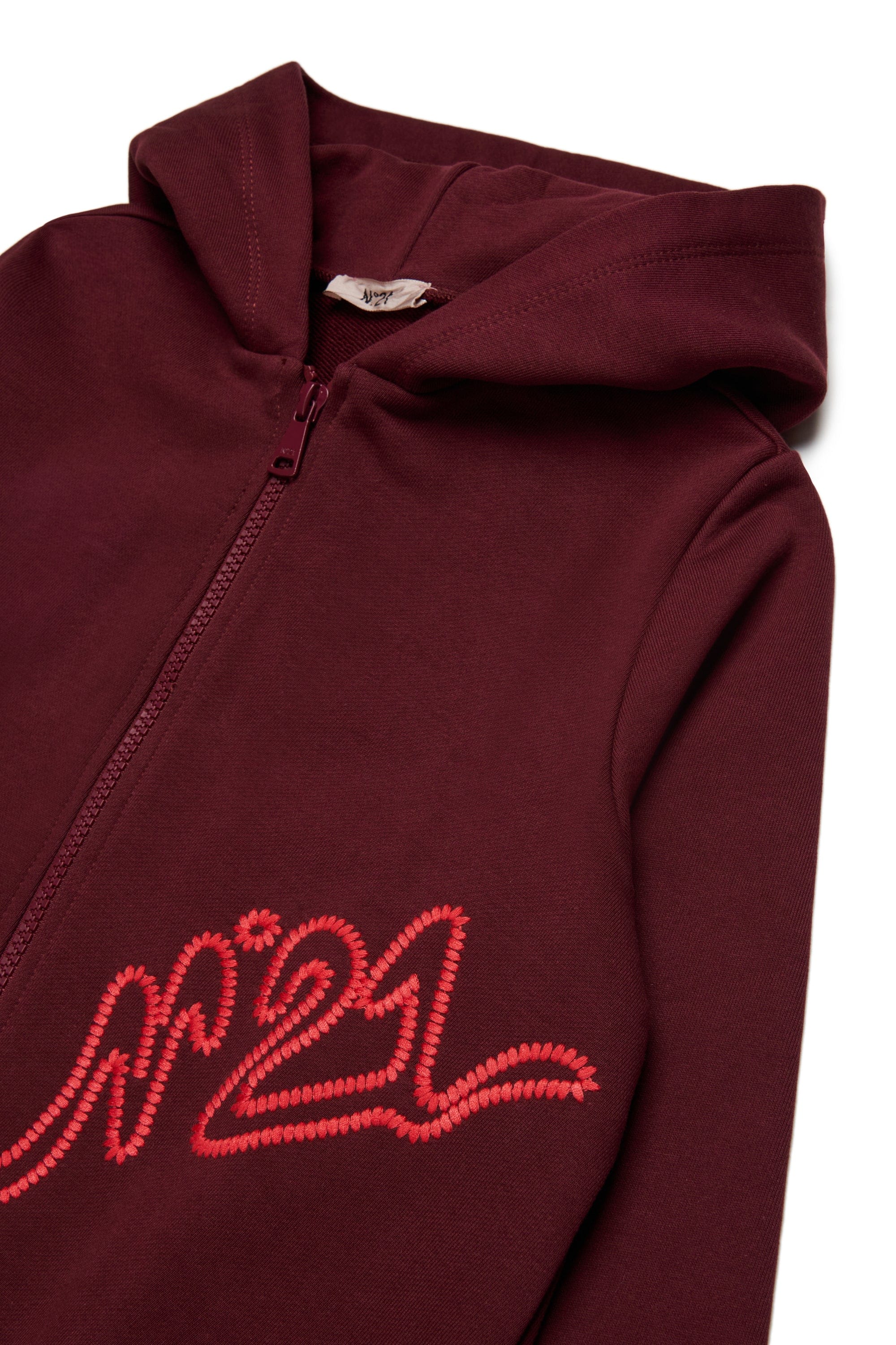 N21 FELPA CON ZIP E RICAMO