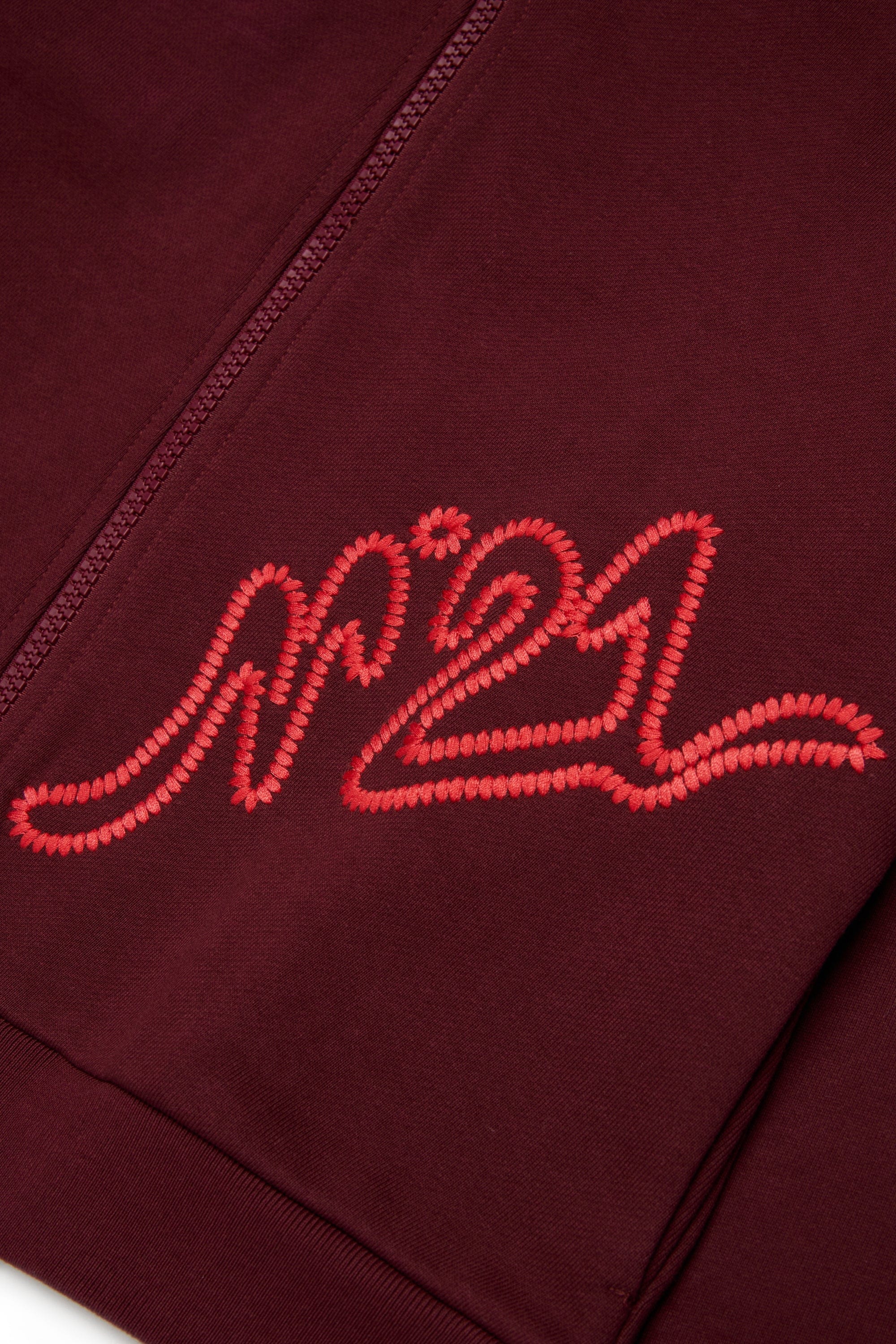 N21 FELPA CON ZIP E RICAMO