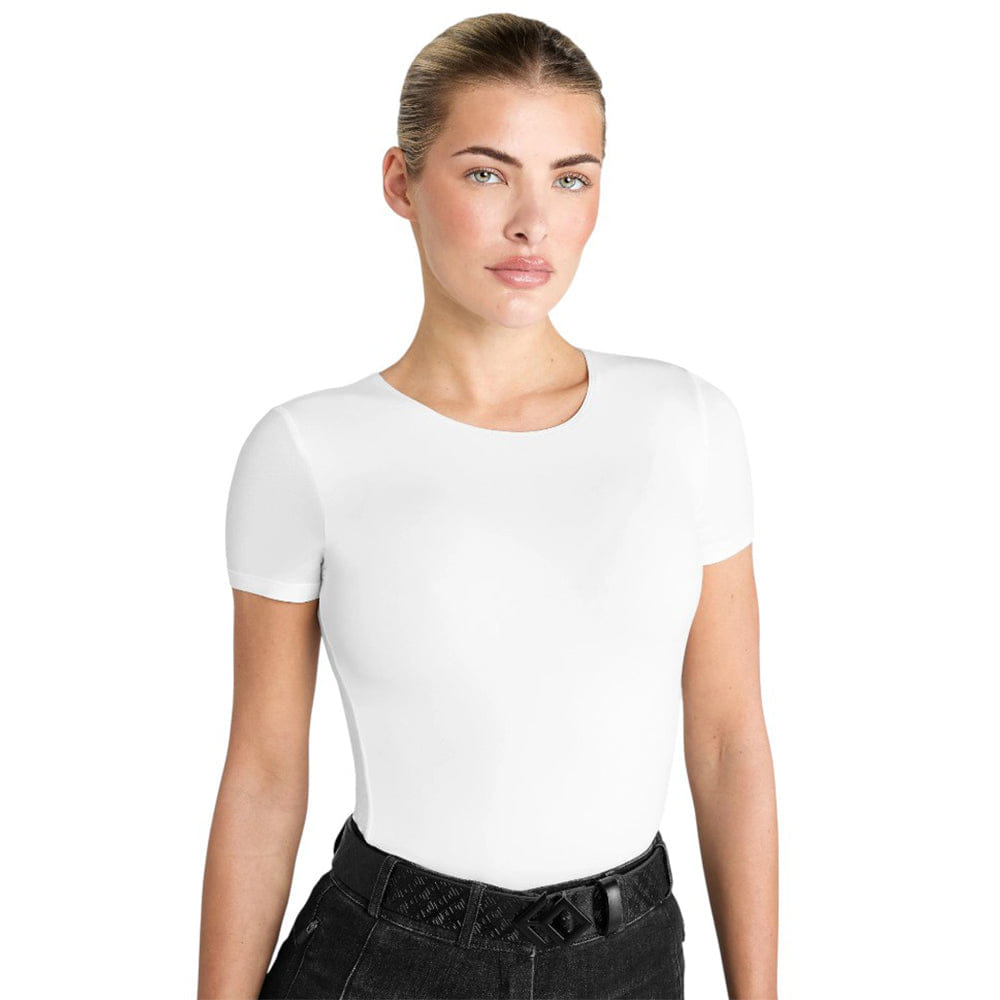 AZTEC Diamond PREMIUM WHITE SHORT SLEEVE SCULPT TOP