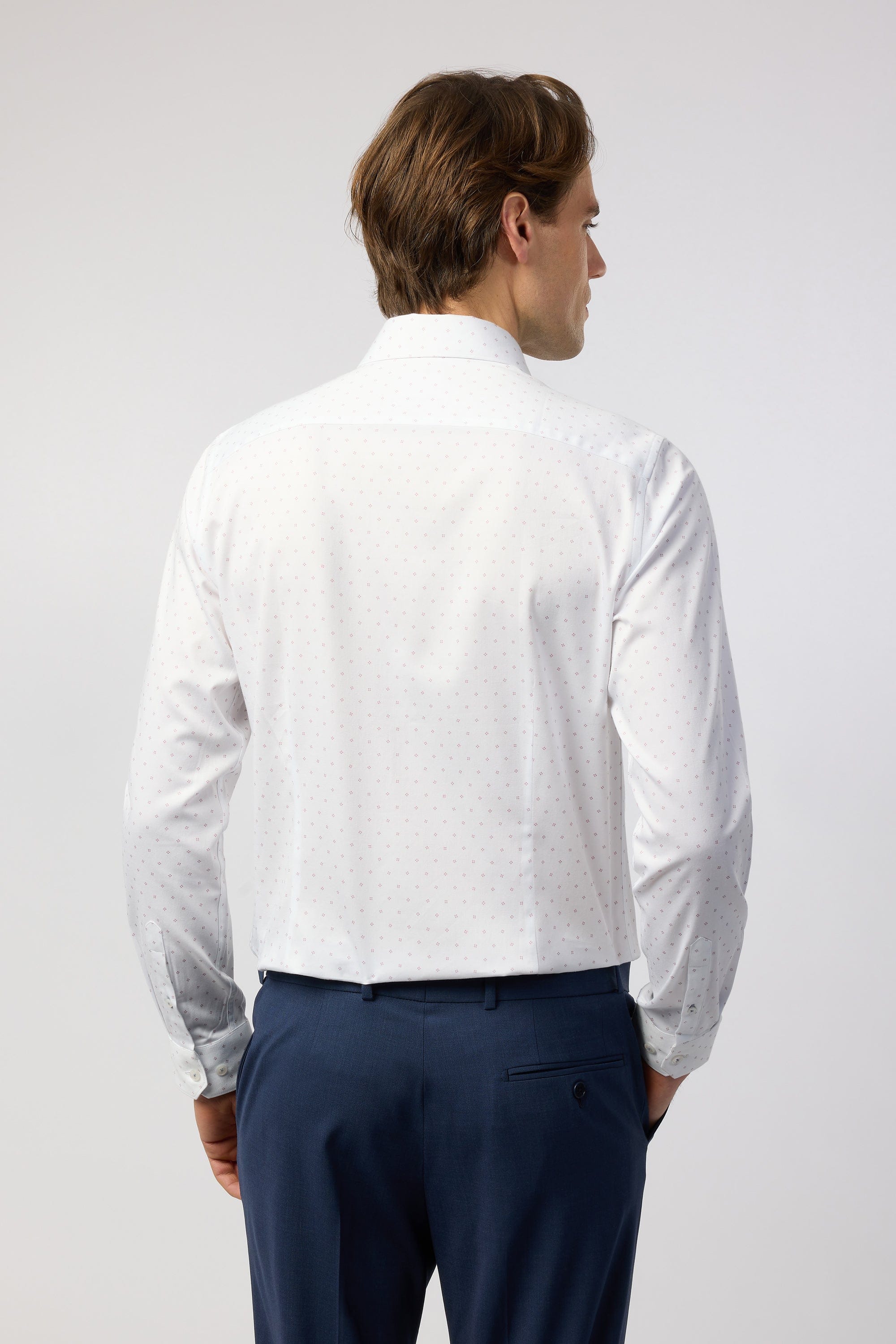 WHITE* Mira - White Base Geometric Pink Dot White