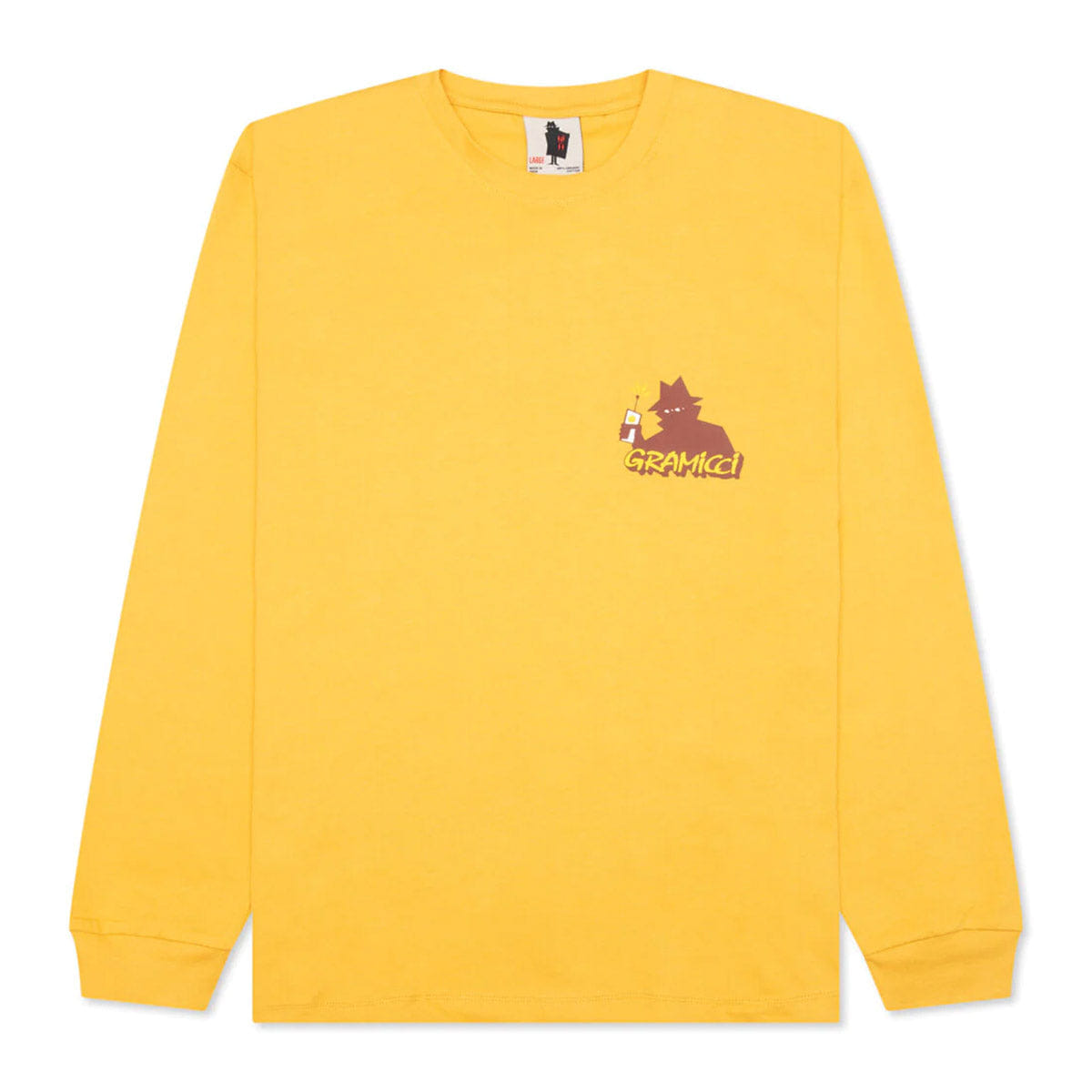 REAL BAD MAN '+ GRAMICCI DUDE L/S T-Shirt MUSTARD