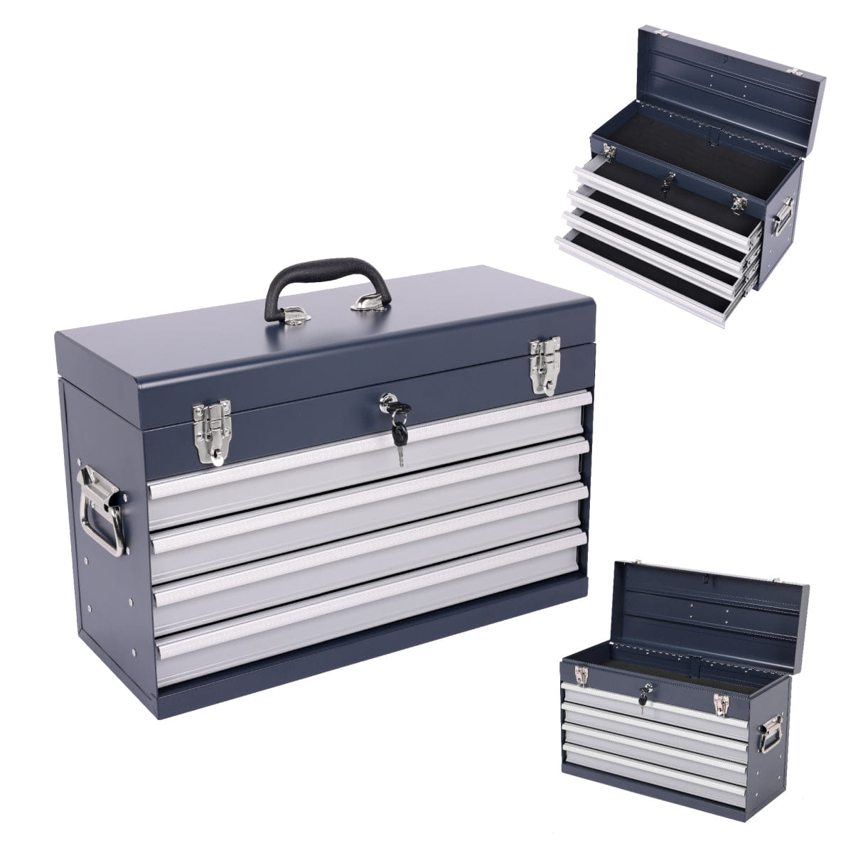 Drawer Streamdale Heavy Duty 21 - Inch 4 - Drawer Portable Metal Tool Box Chest Organizer