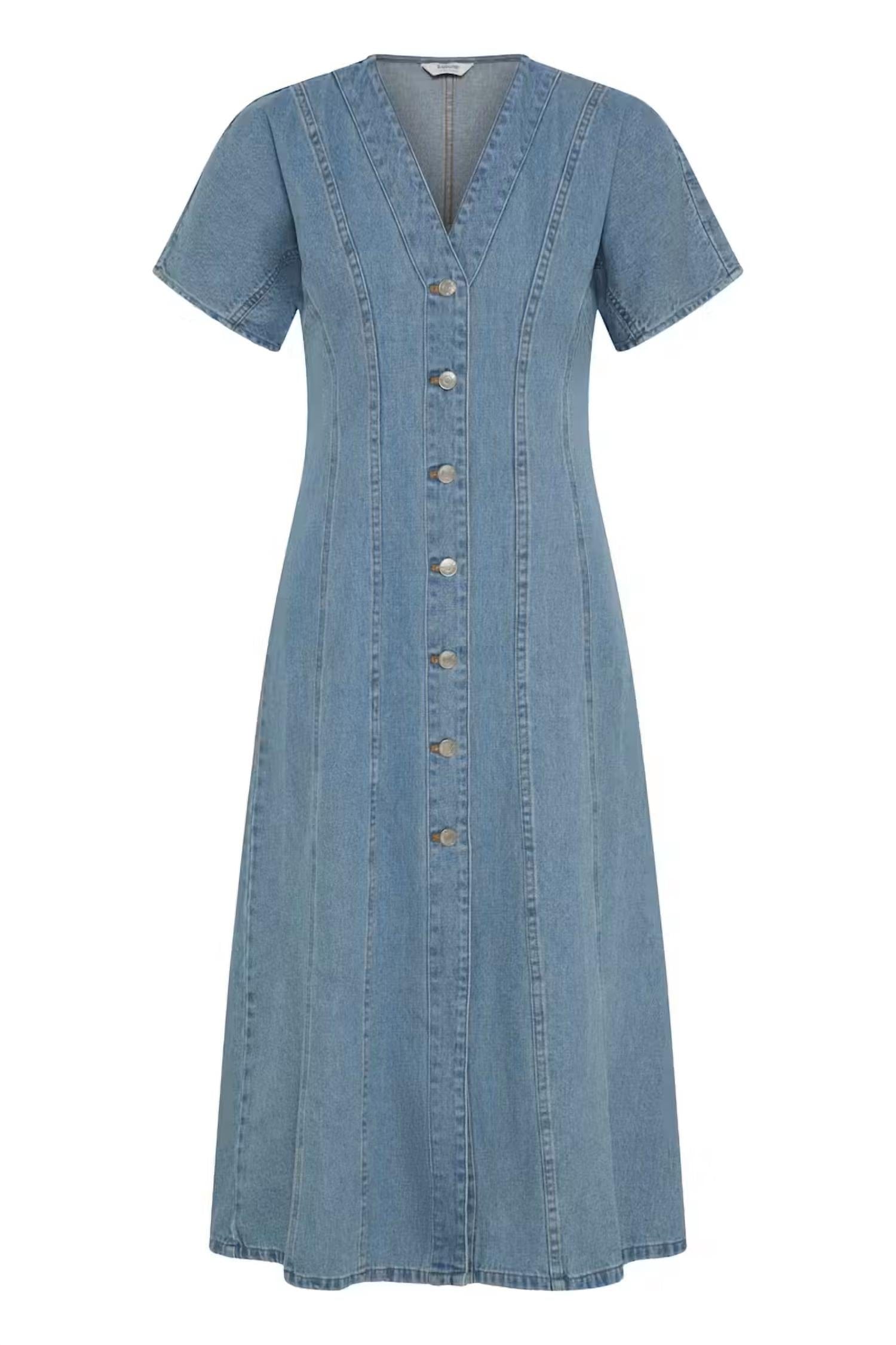 Blue Bykapuca Dress In Mid Blue Denim
