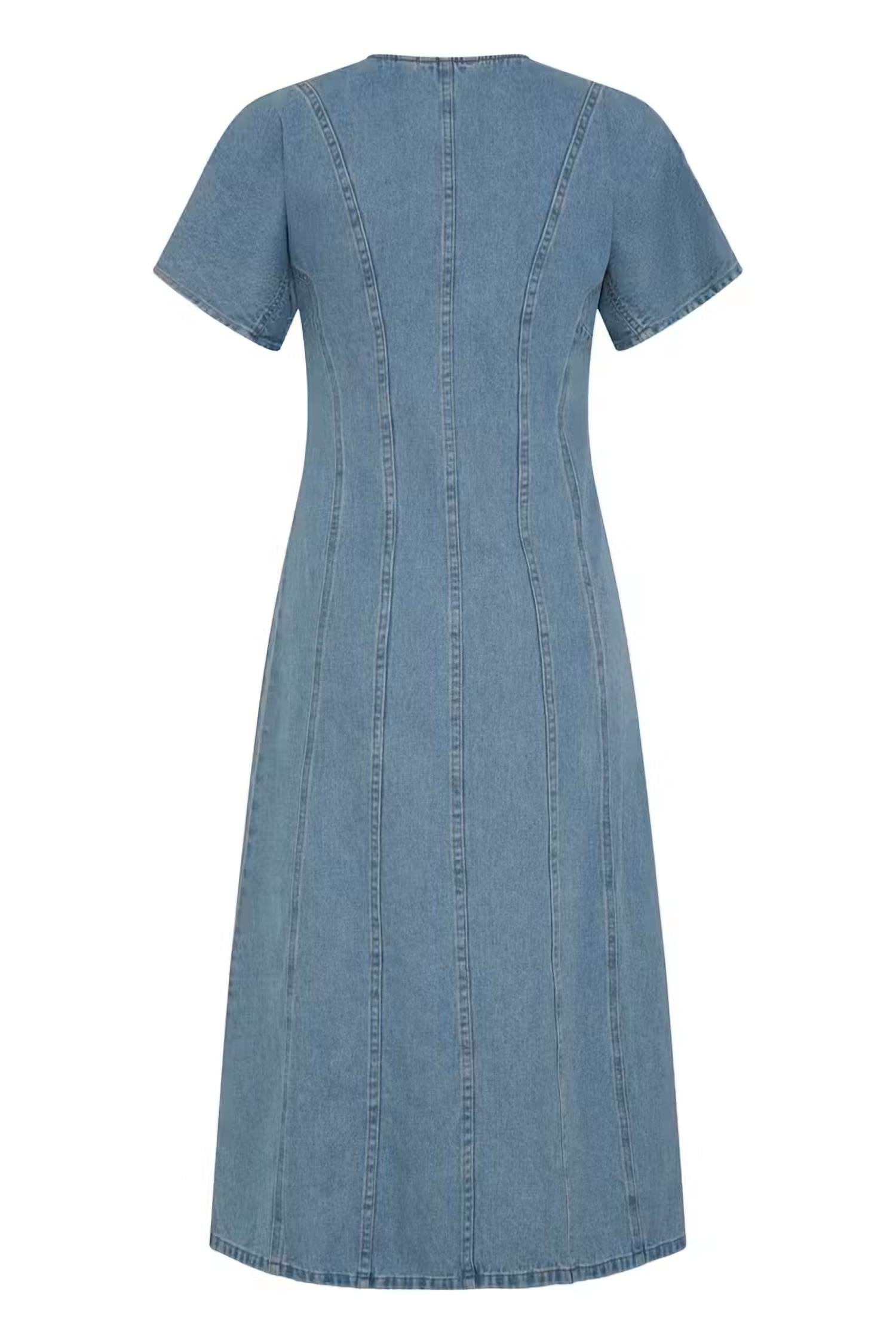 Blue Bykapuca Dress In Mid Blue Denim