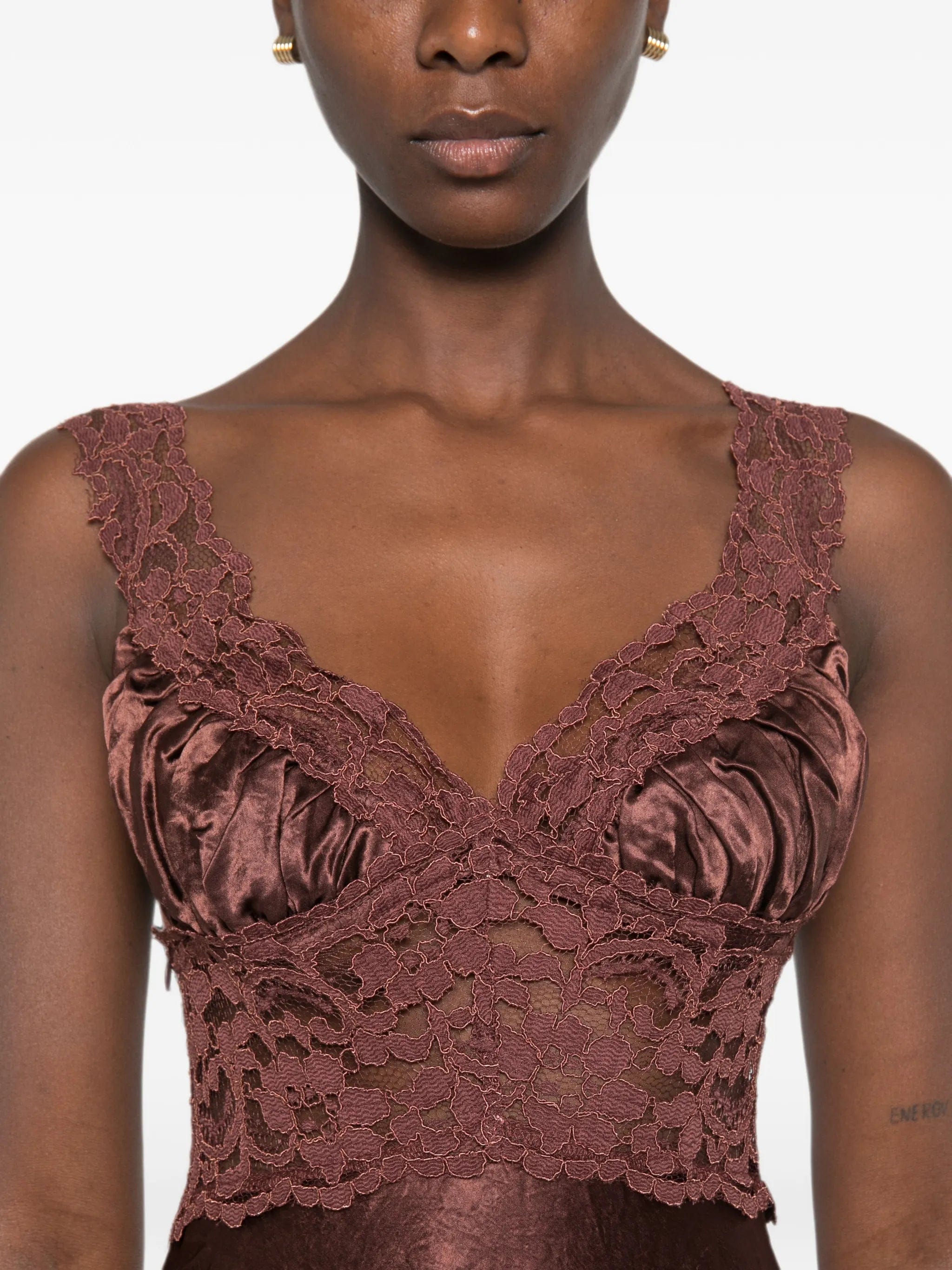 Arcina ORI lace - panelled maxi dress