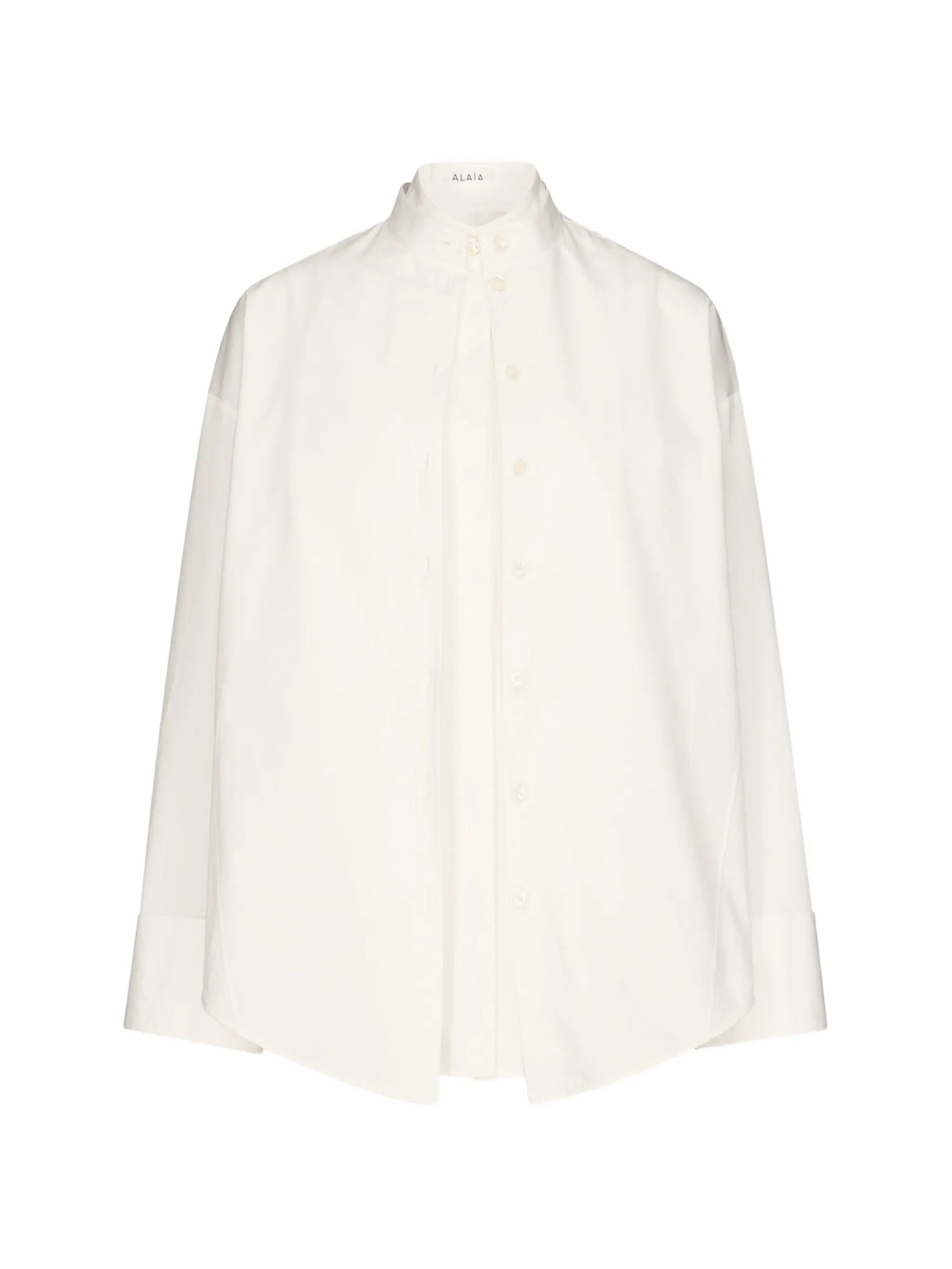 Alaïa layered poplin shirt