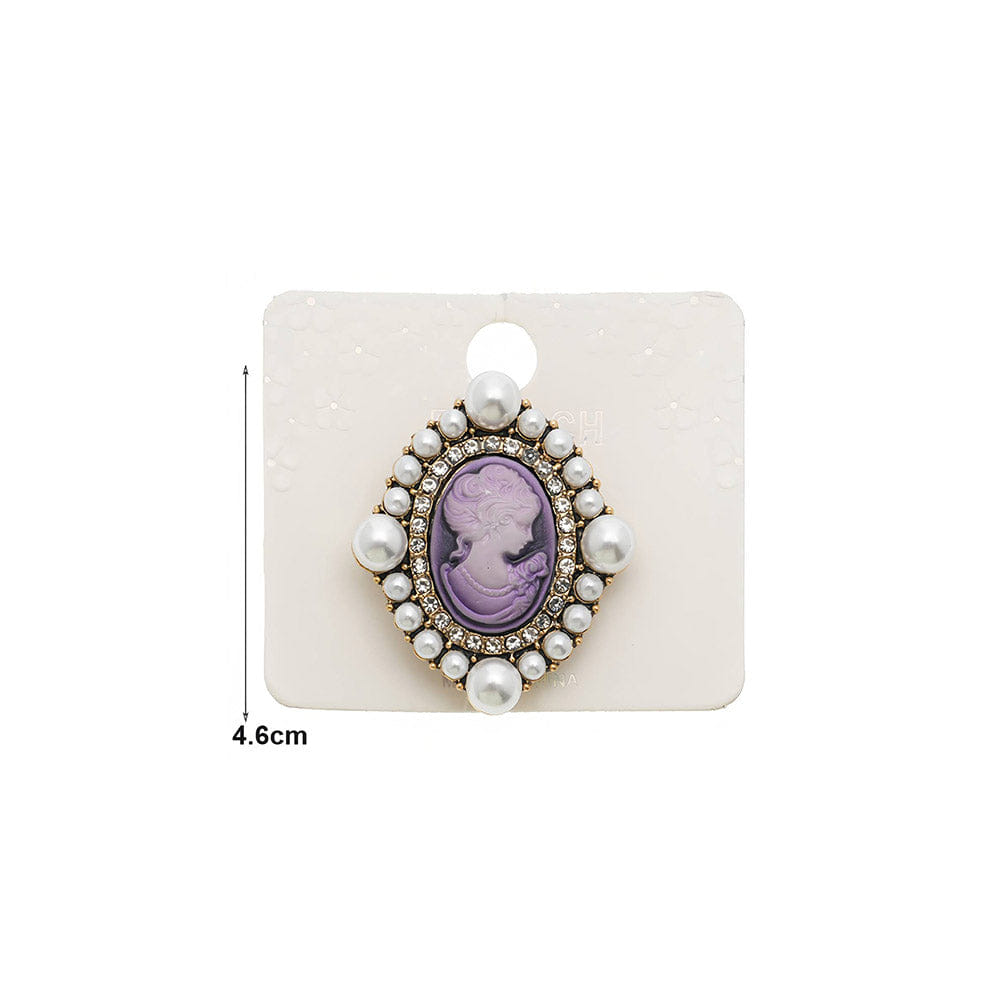 Vintage 12PCS - Pearl Rhinestone Vintage Cameo Pin Brooches