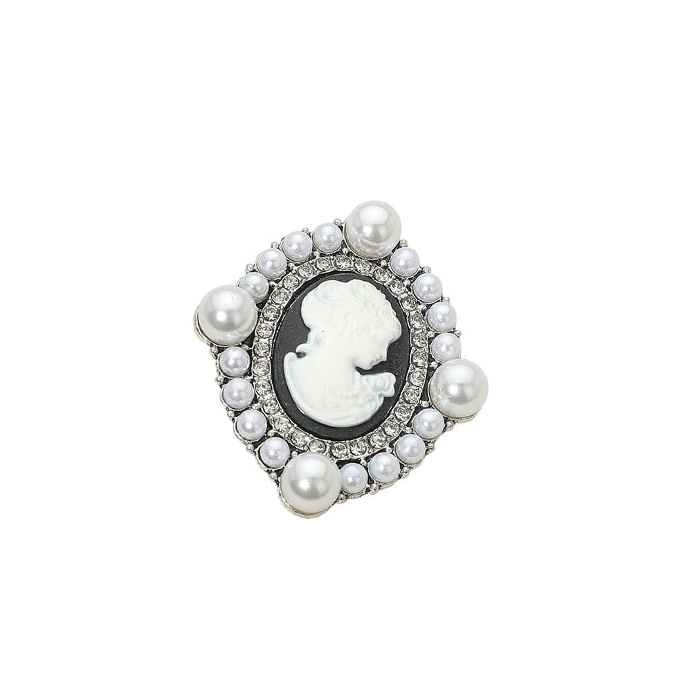 Vintage 12PCS - Pearl Rhinestone Vintage Cameo Pin Brooches