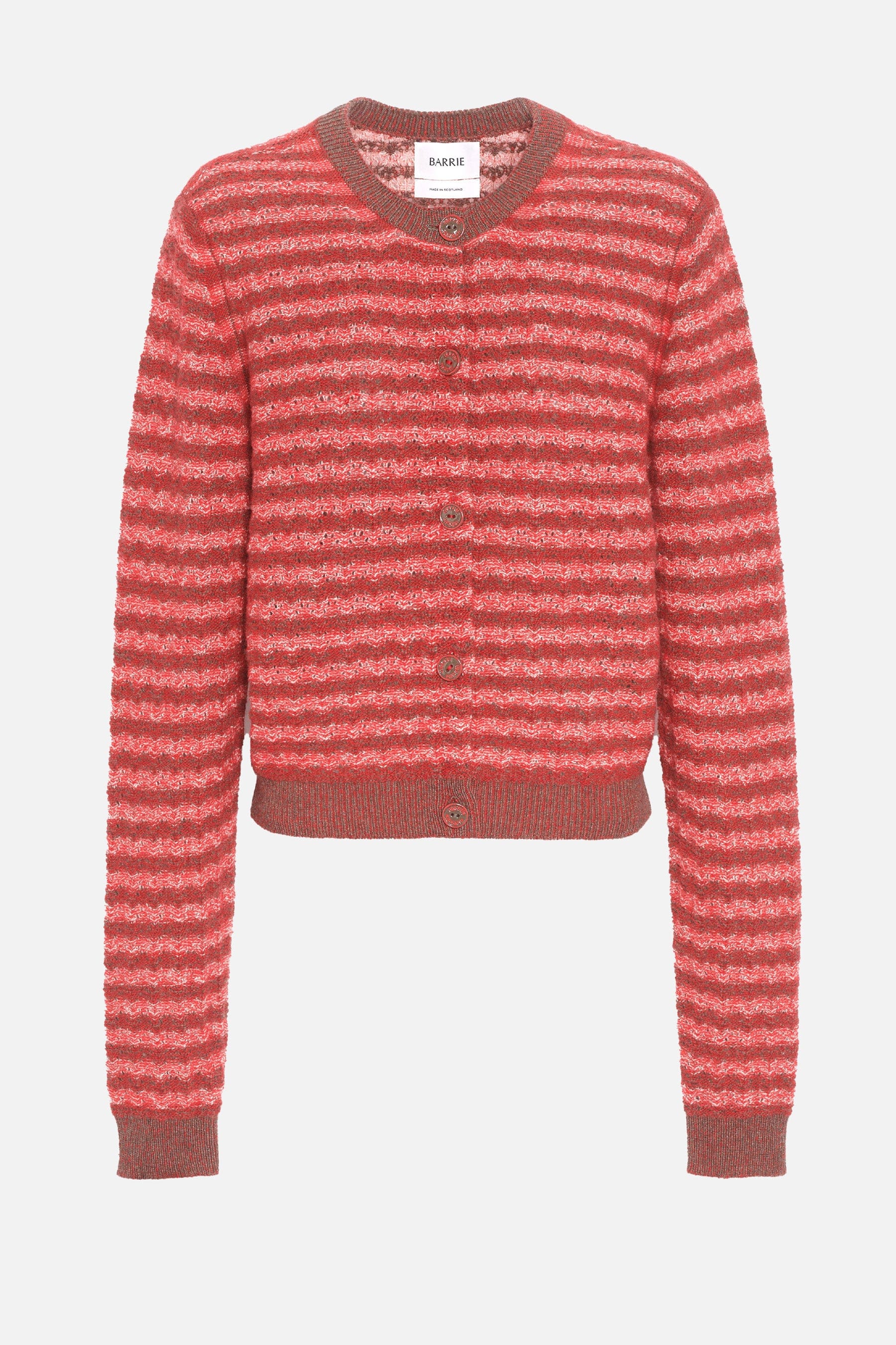 Barrie PLATED STRIPES CARDIGAN