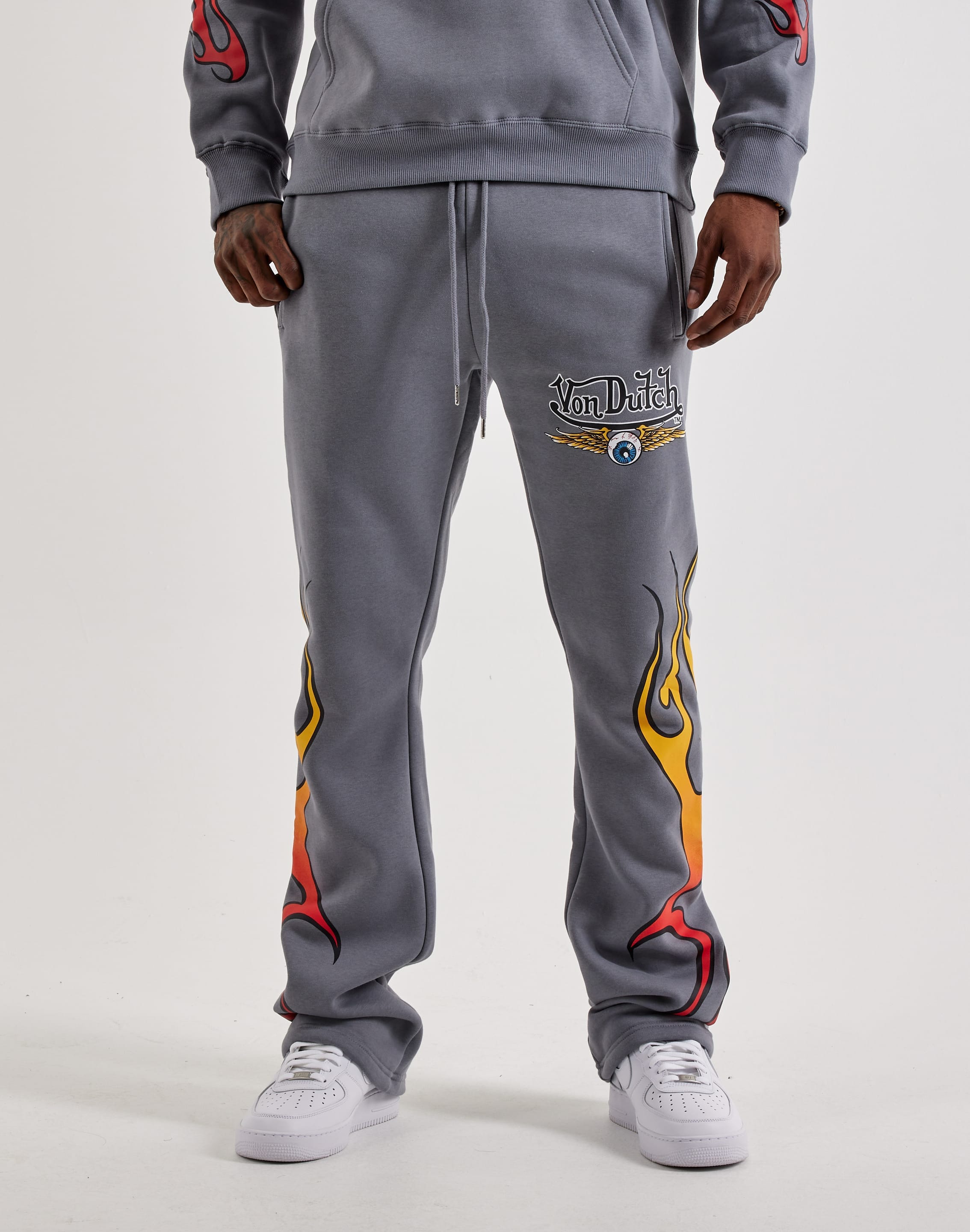 Von Dutch Flame Logo Fleece Pants