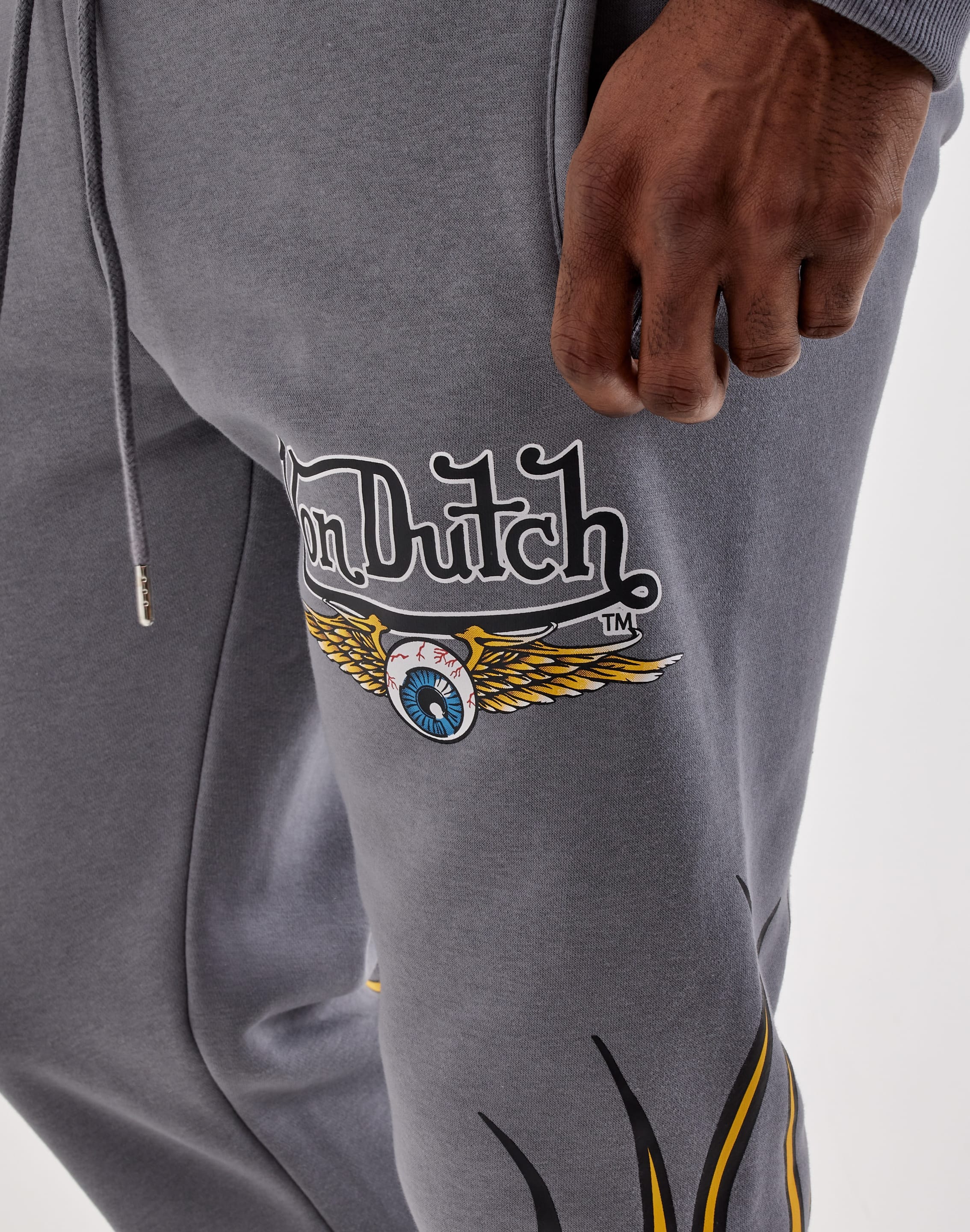 Von Dutch Flame Logo Fleece Pants