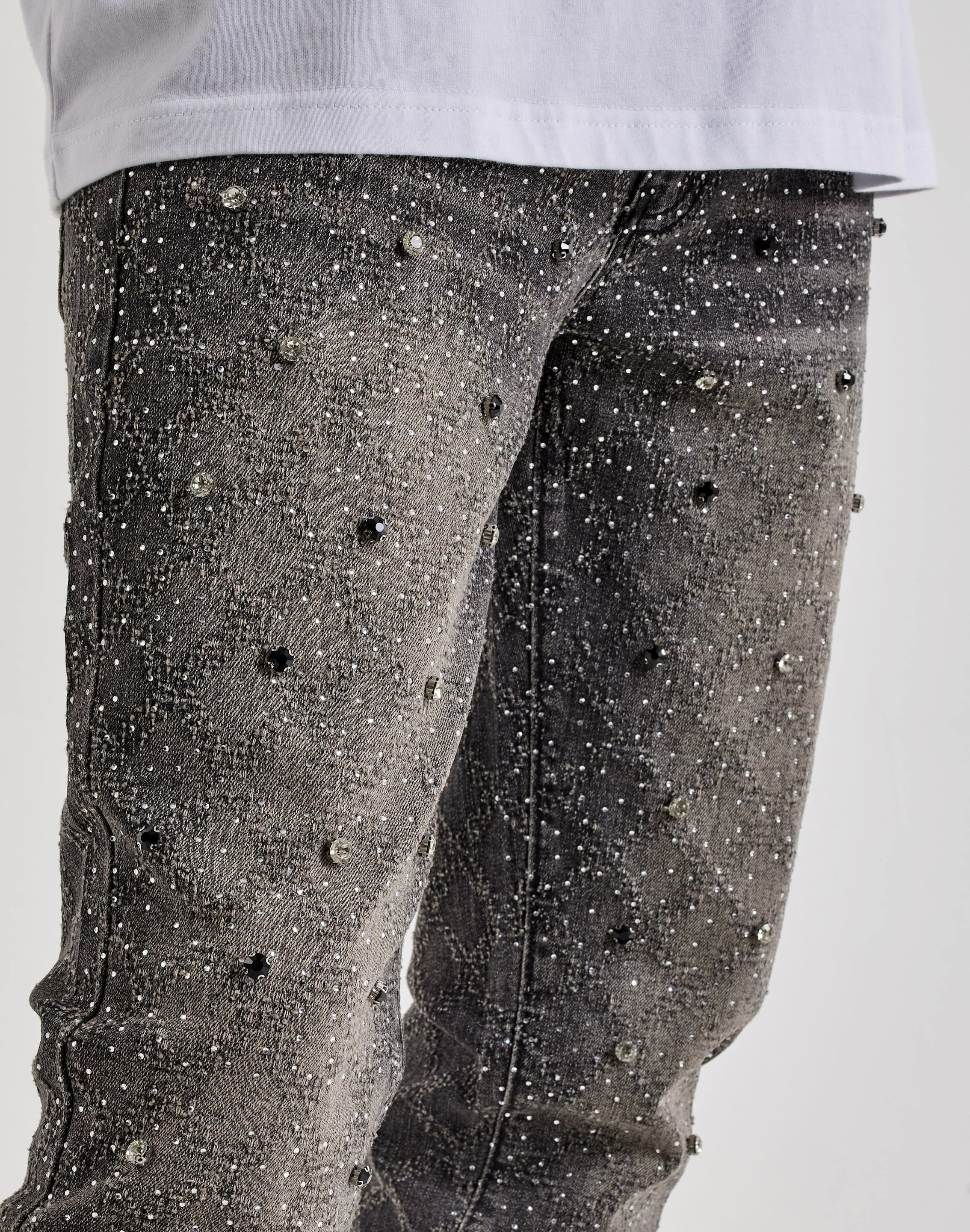 UR Diamond Stud Stacked Denim Jeans
