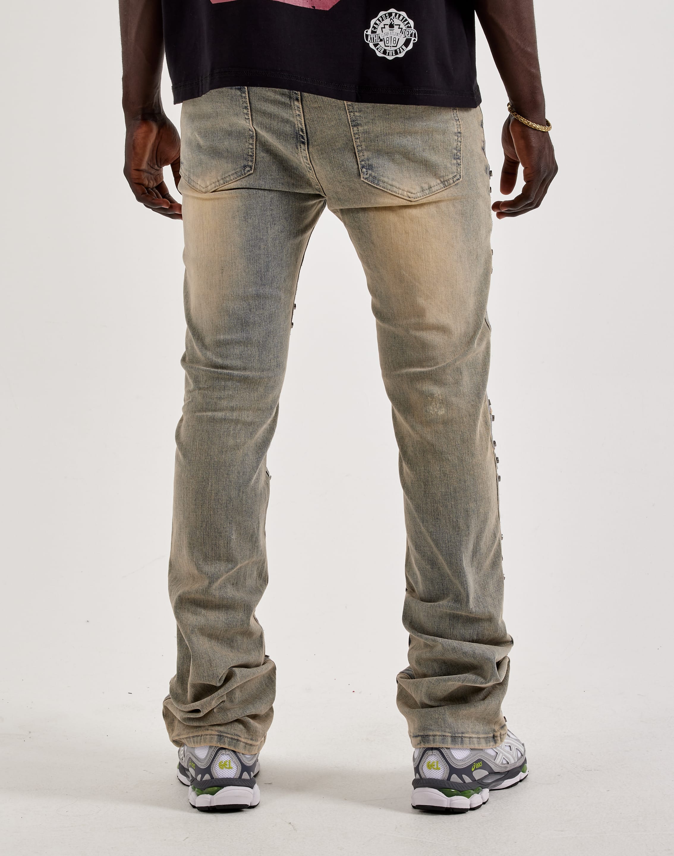 Waimea Studded Geo - Shapes Flared Denim Jeans